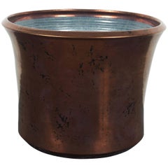 Beautiful Ceramic Planter with a Copper Glaze