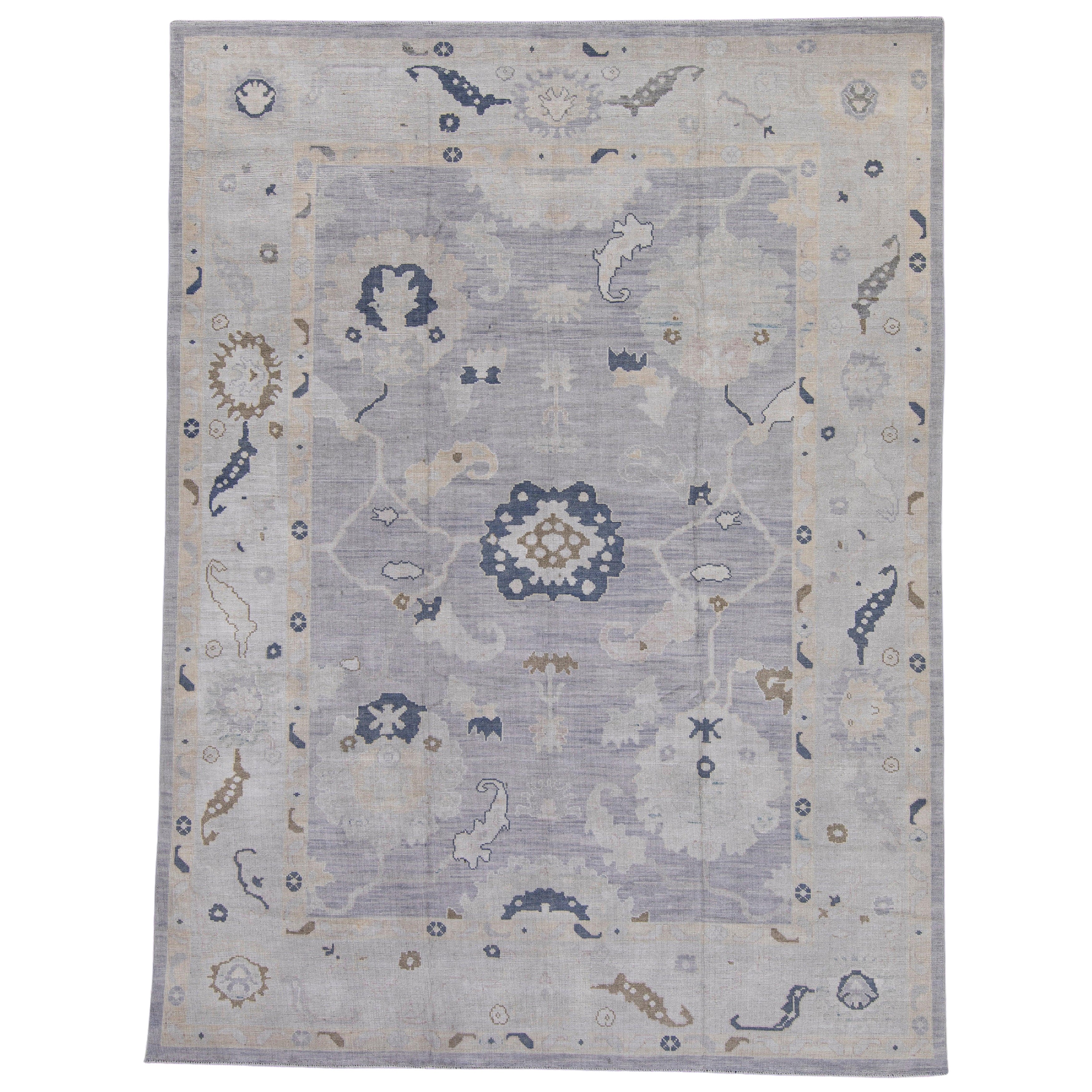 Tapis turc Oushak 9'7" x 12'9" n°16991