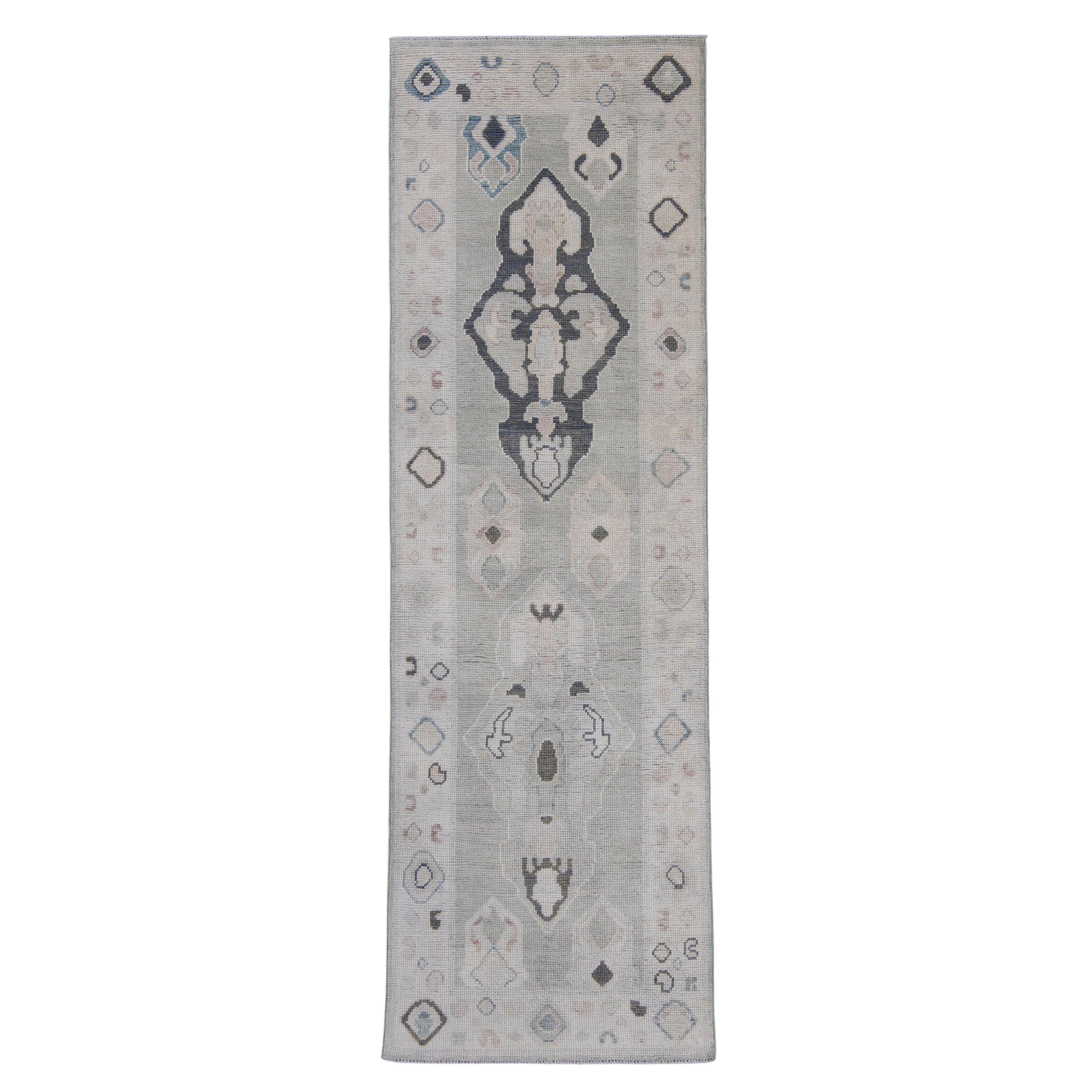 Alfombra turca Oushak 2'9" x 8'8" #16945