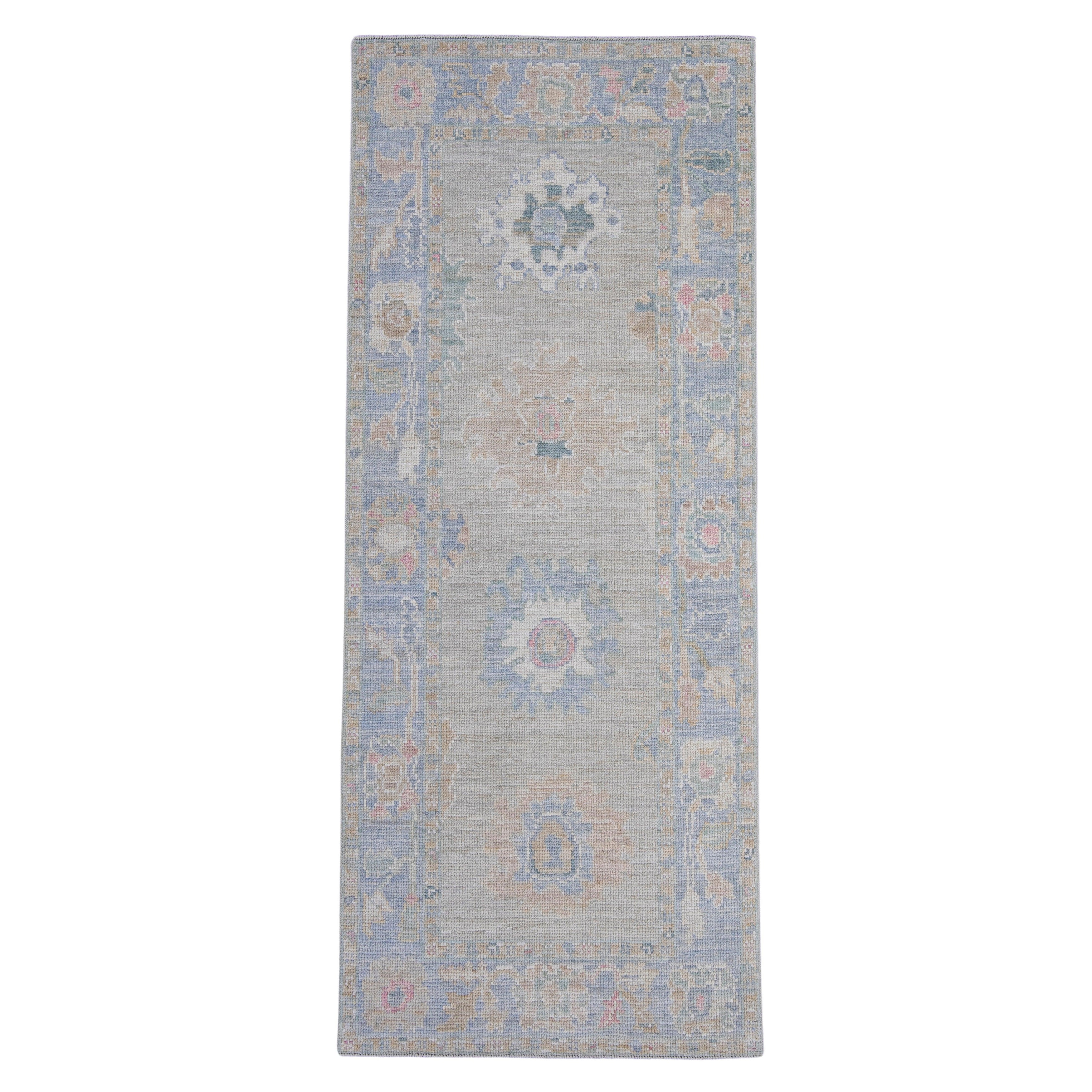 Alfombra turca Oushak 2'8" x 6'7" #16695