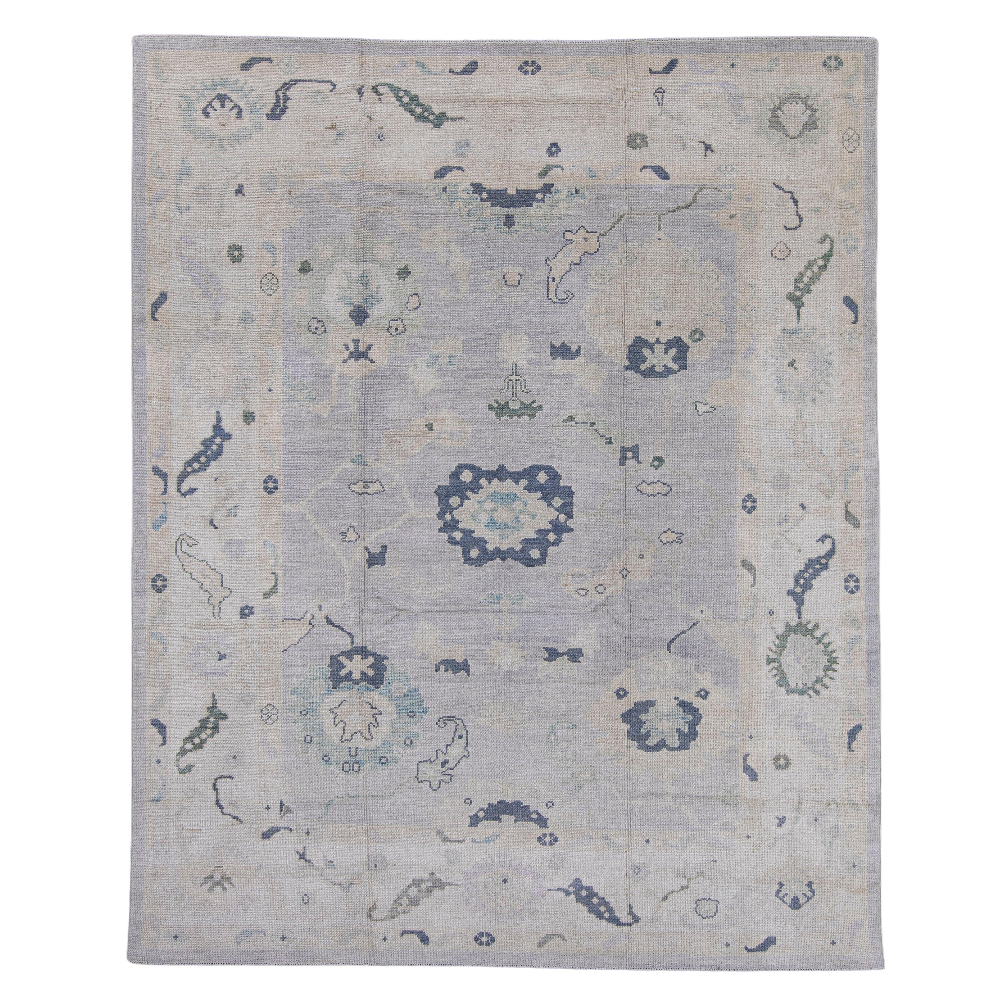 Turkish Oushak Rug 8' x 10' #16987 For Sale