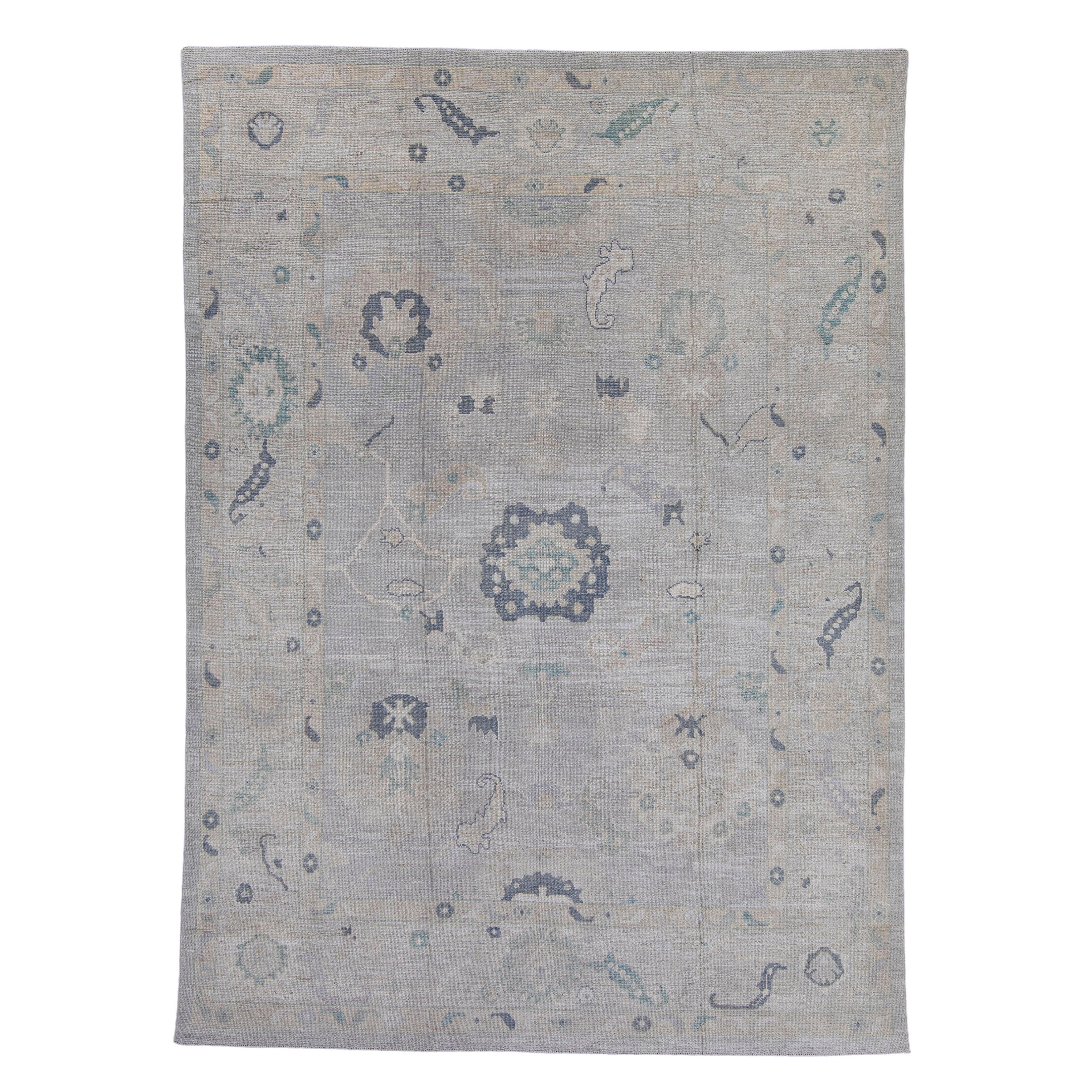 Turkish Oushak Rug 9'6" x 13'1" #16986