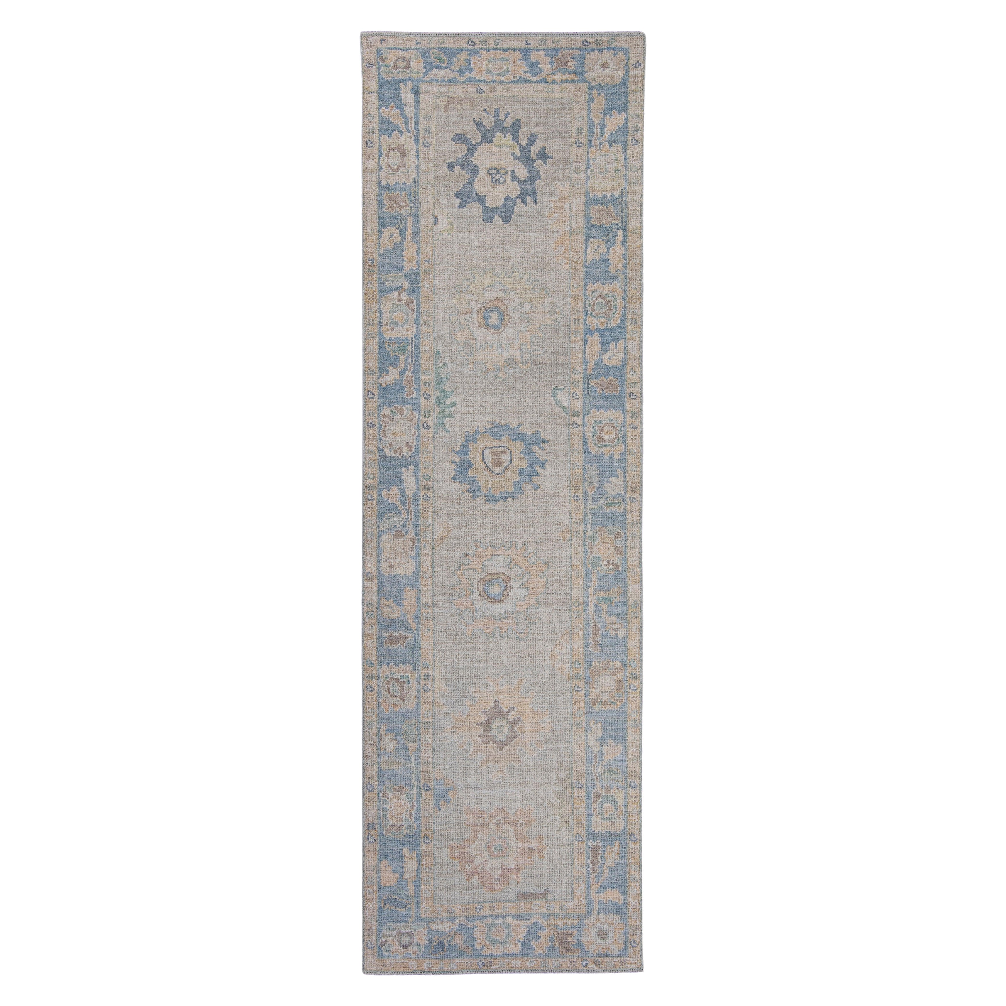 Turkish Oushak Runner Rug 3'1" x 10'2" #16382