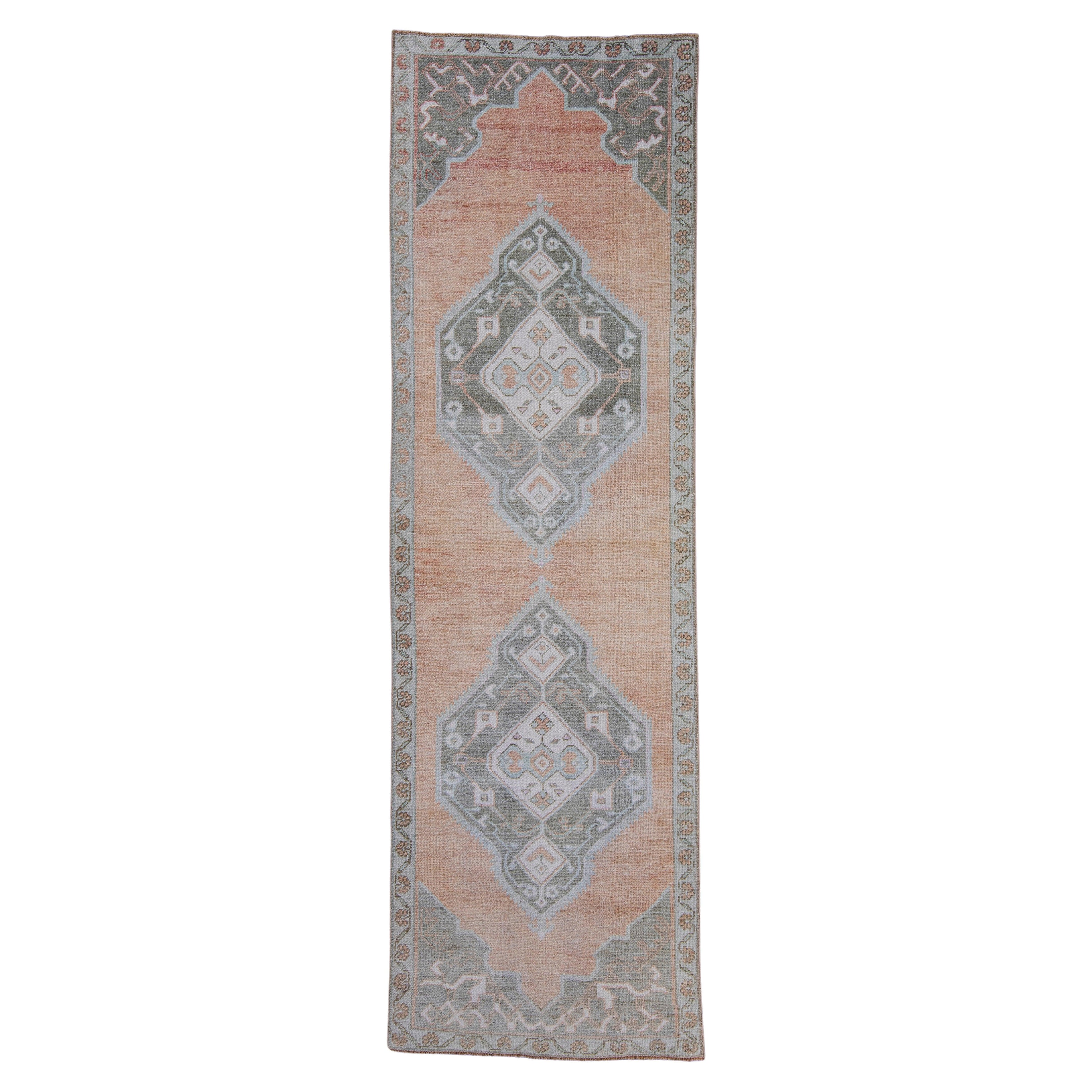 Turkish Vintage Anatolian Runner Rug 3'3" x 10'9" #7030