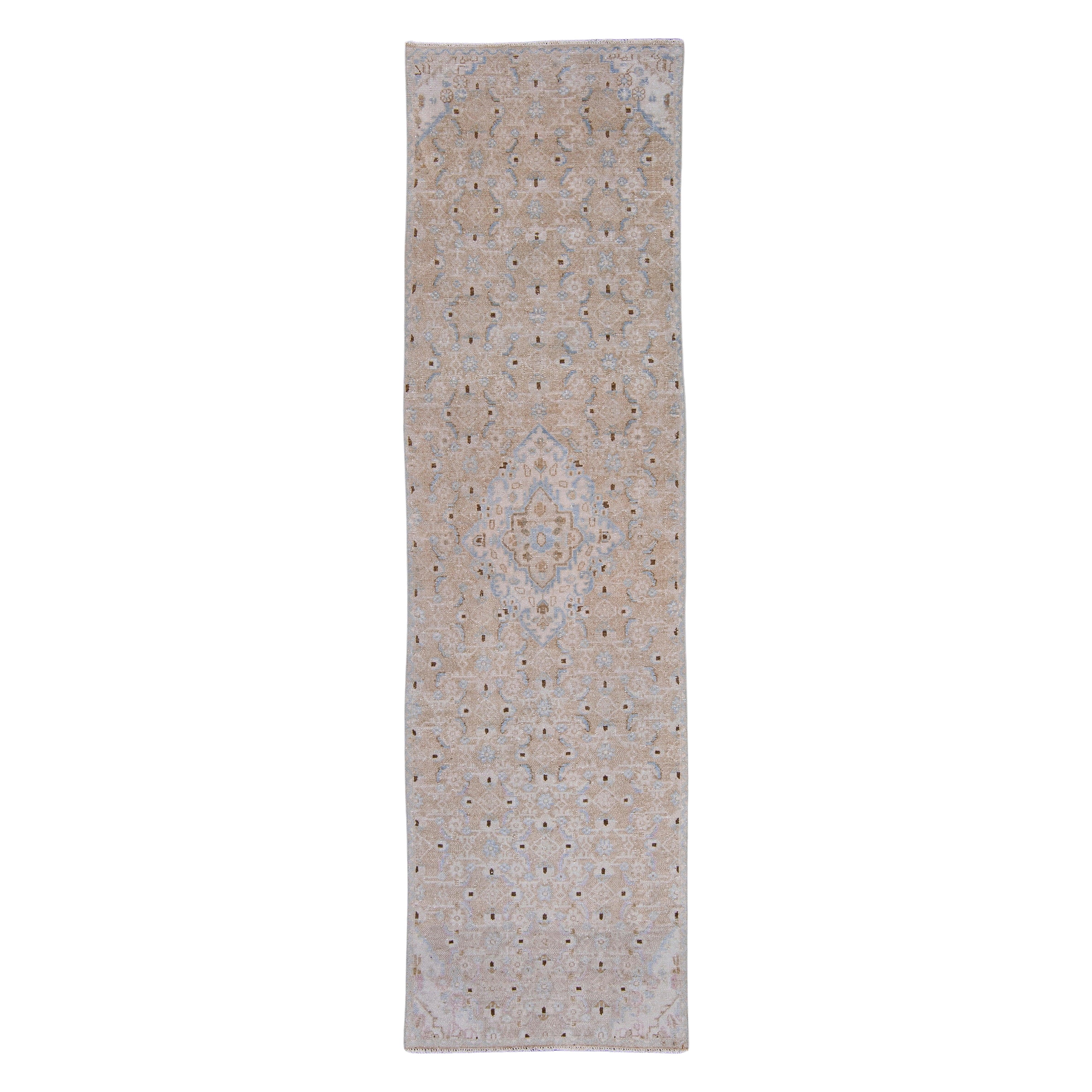 Tapis de couloir turc vintage d'Anatolie 2'7" x 9'2" n° 7027