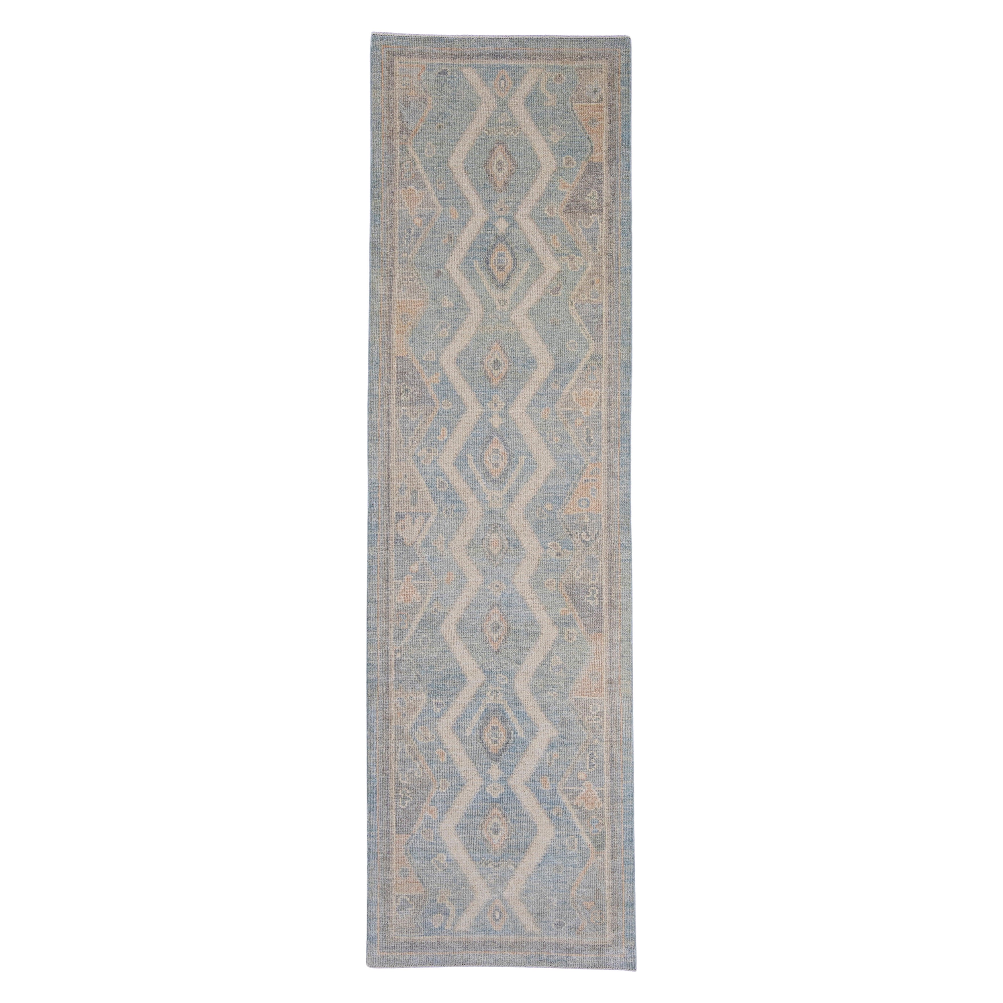 Turkish Oushak Runner Rug 2'9" x 9'7" #16685