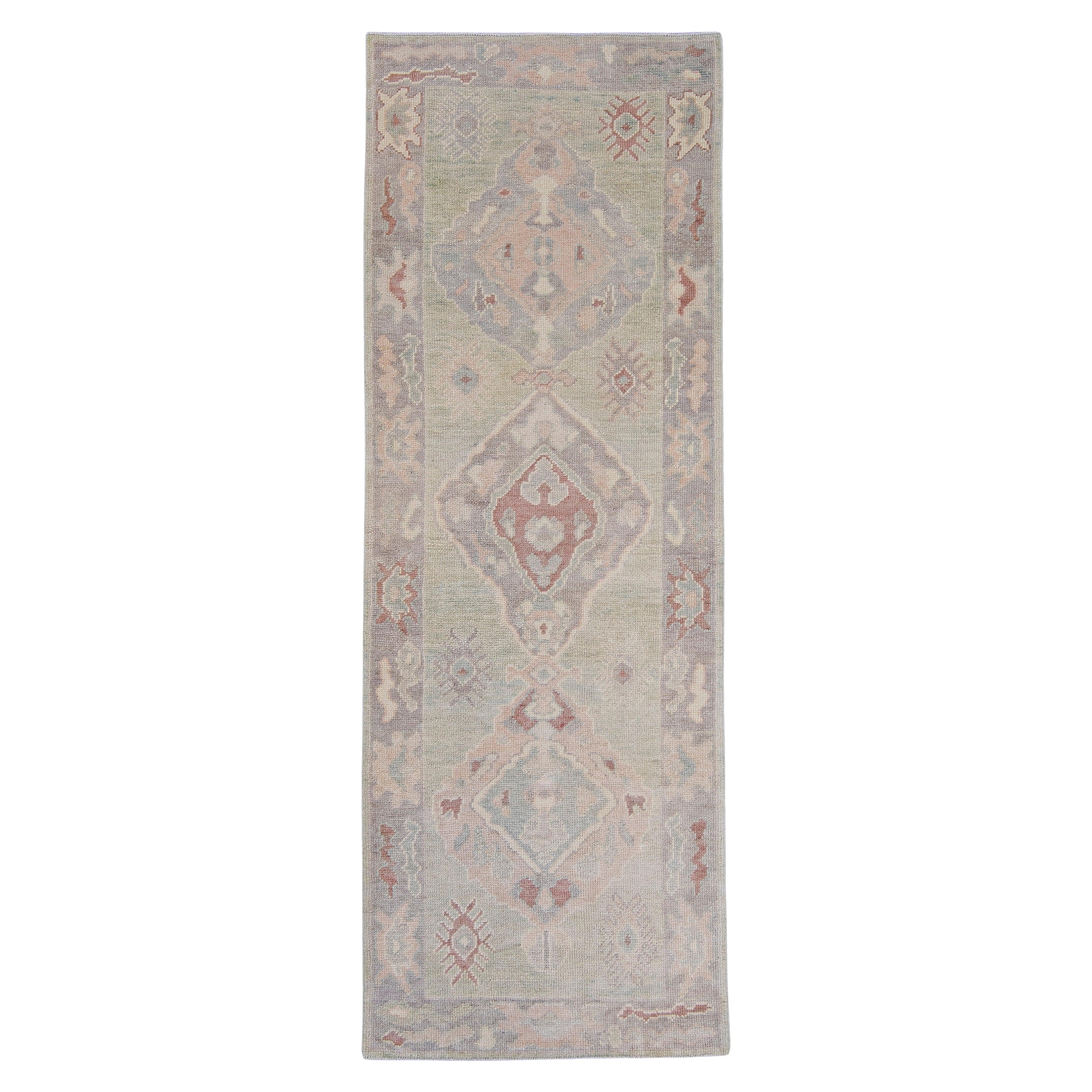 Tappeto Oushak Runner turco 2'10" x 8'1" #16652
