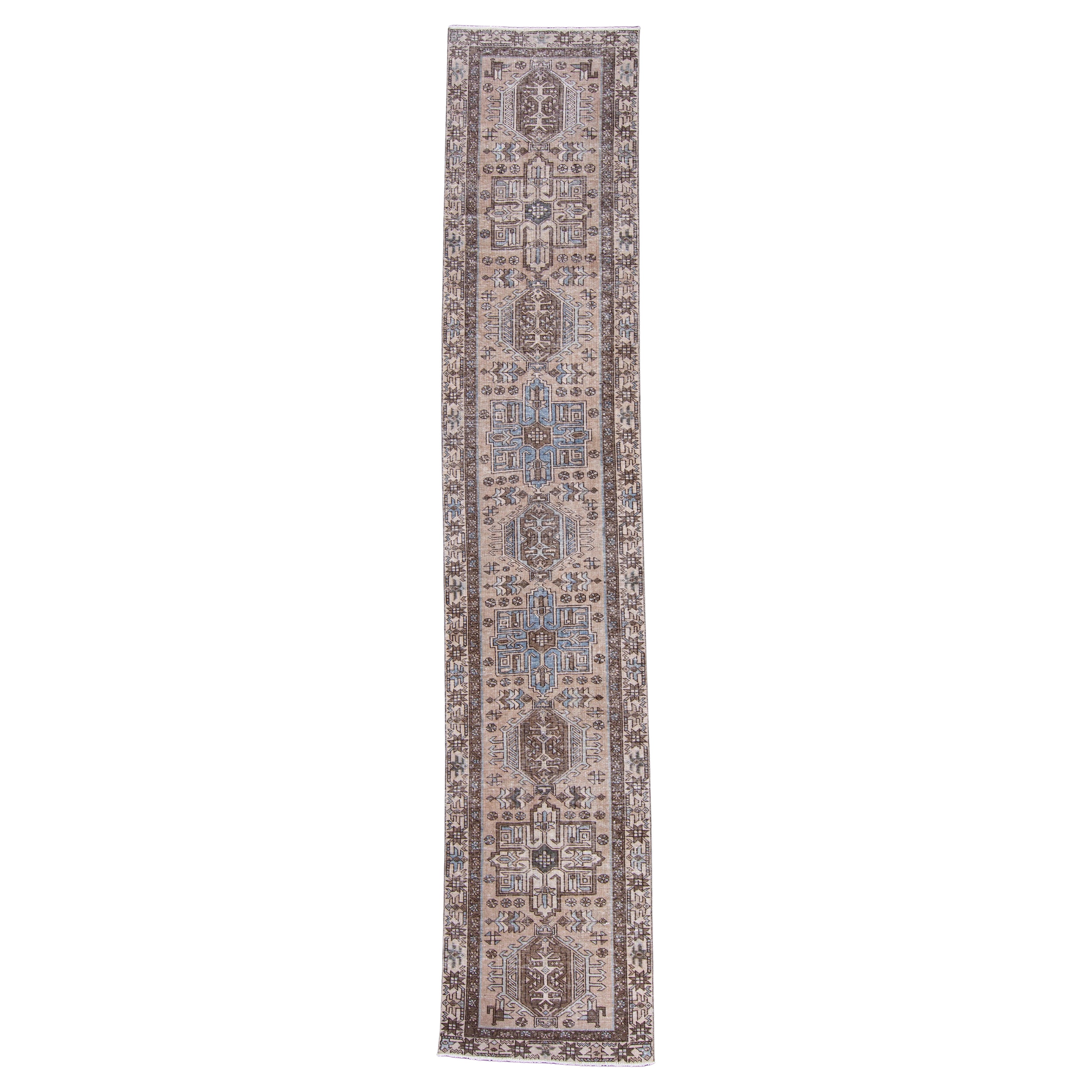 Turkish Vintage Anatolian Runner Rug 2'10" x 14' #7020