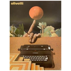 1977 Milton Glaser - Máquina de escribir Olivetti Cartel Vintage Original