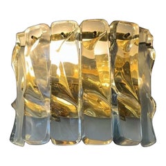 Kalmar Wall Lighting Ice Frost Glass, Austria 1970
