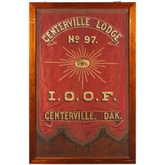 Used 1880s Odd Fellows Lodge Banner from Dakota 