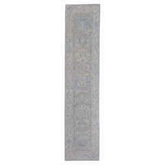 Tapis de couloir turc Oushak 2'3" x 10'1" n°16197