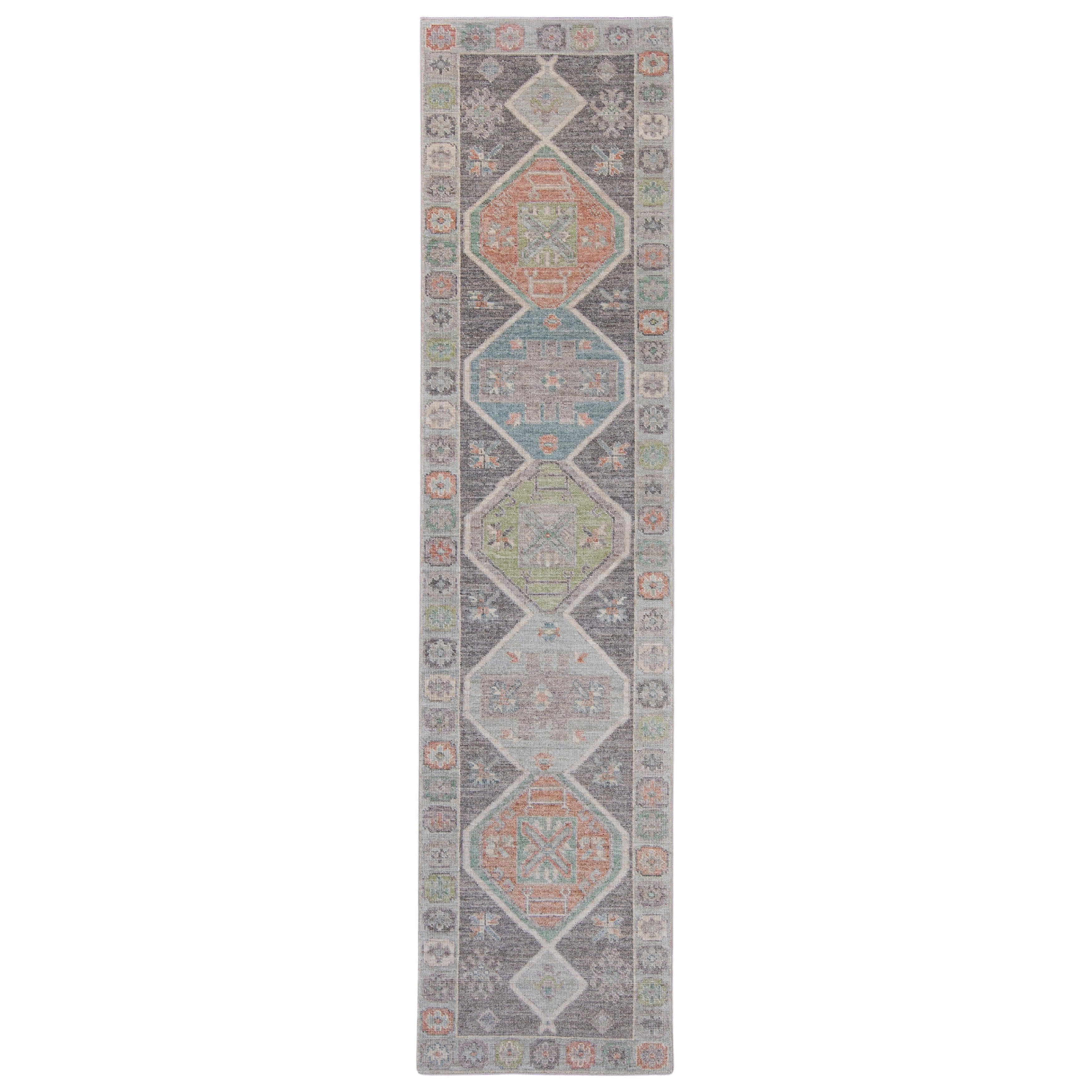 Turkish Oushak Runner Rug 2'11" x 11'11" #16173