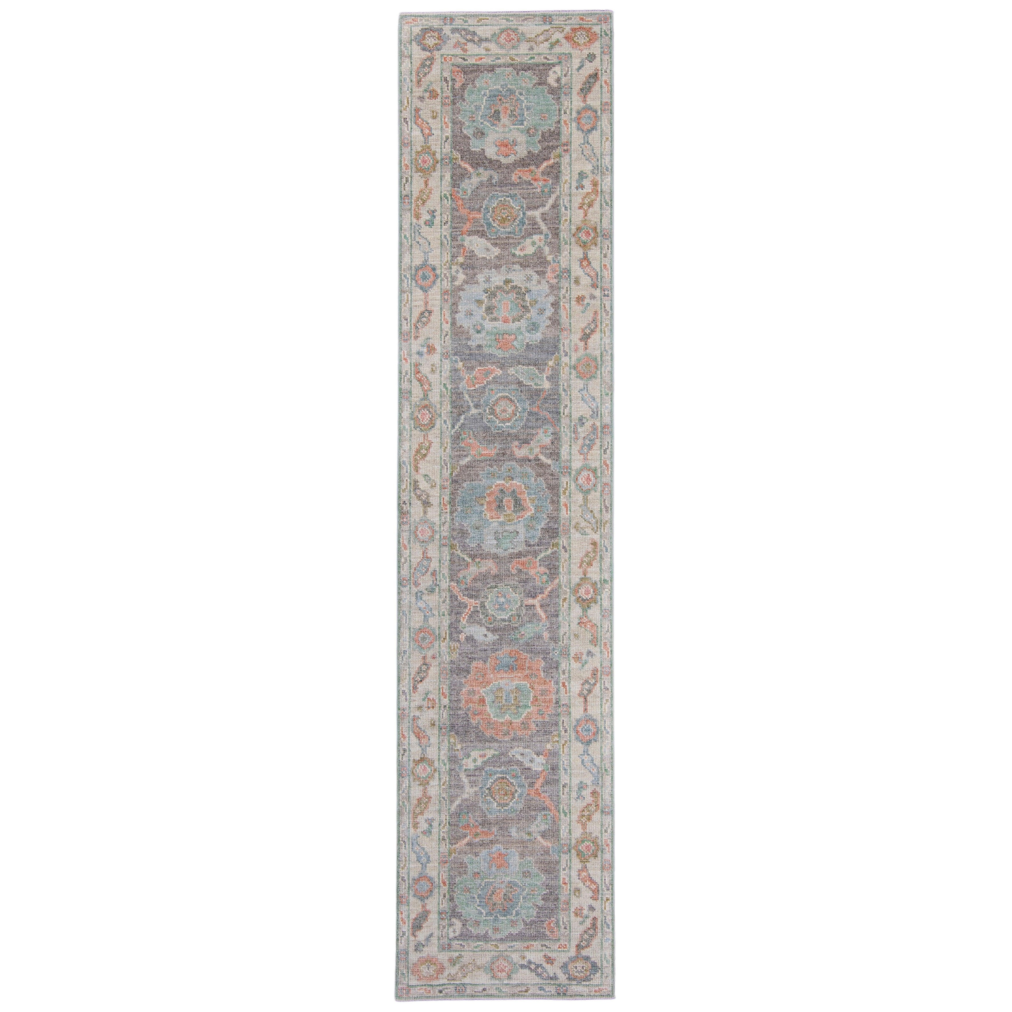 Alfombra Turca Oushak 2'4" x 10'5" #16007 en venta