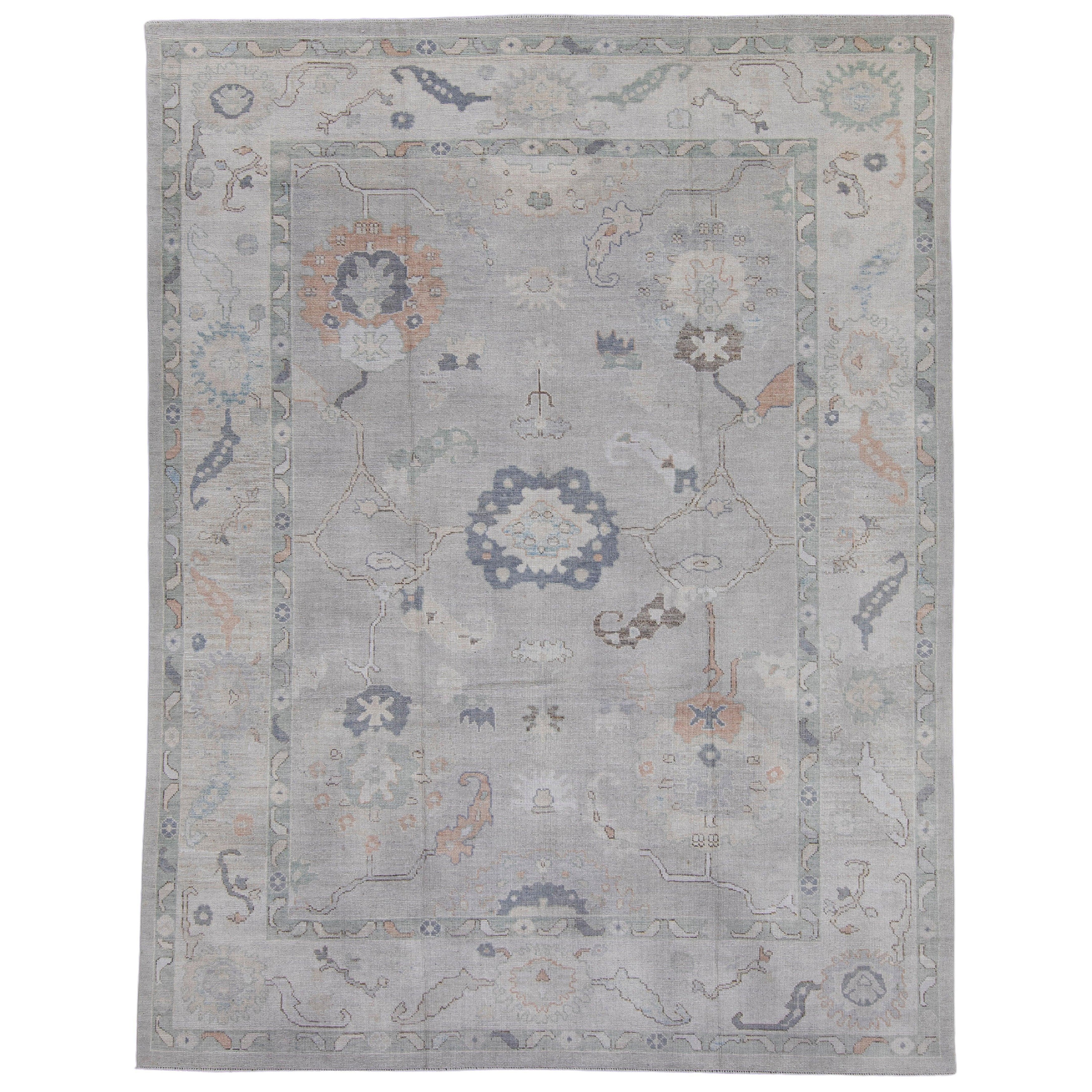 Turkish Oushak Rug 9'4" x 12'3" #16936