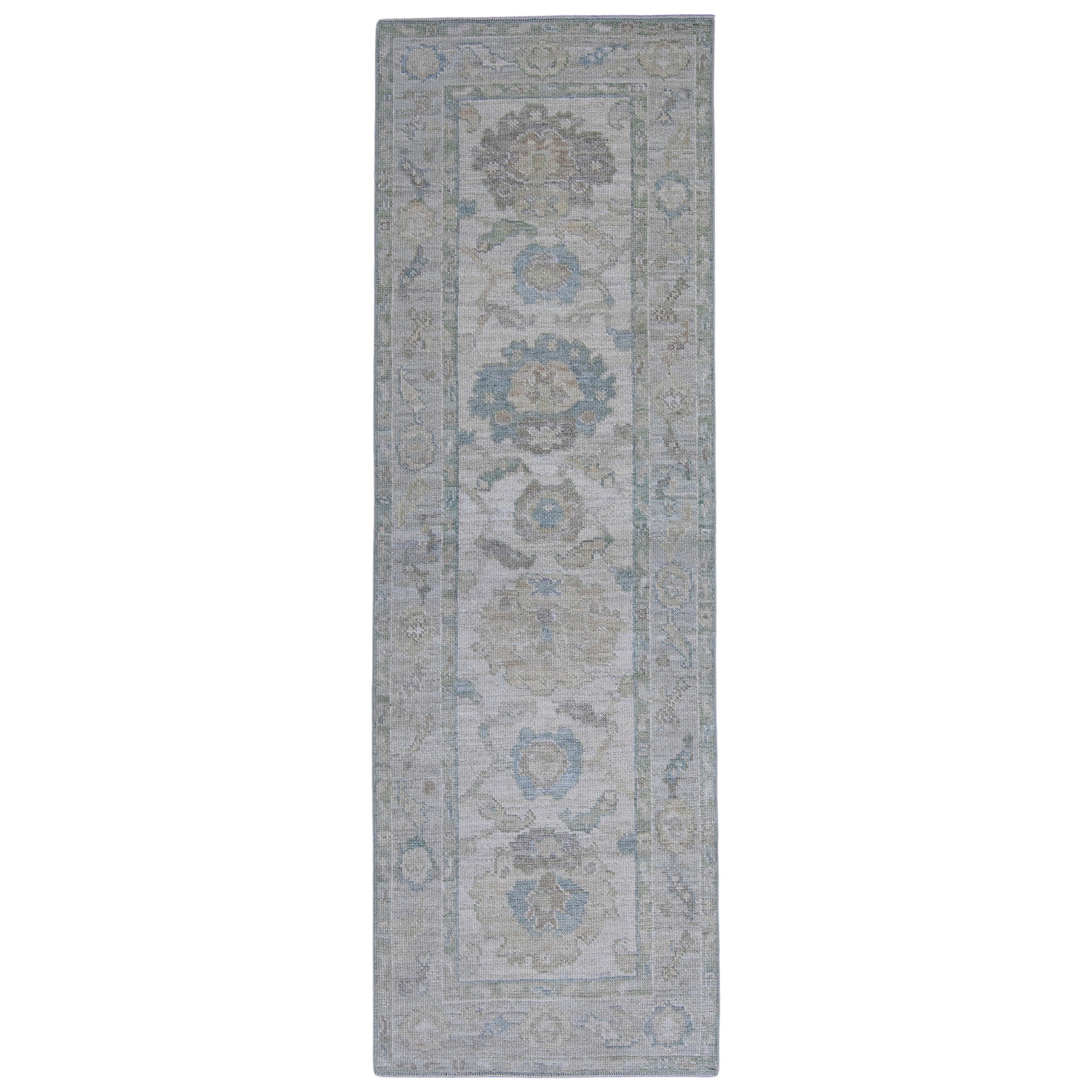 Tappeto Oushak Runner turco 2'8" x 8'4" #16404 in vendita