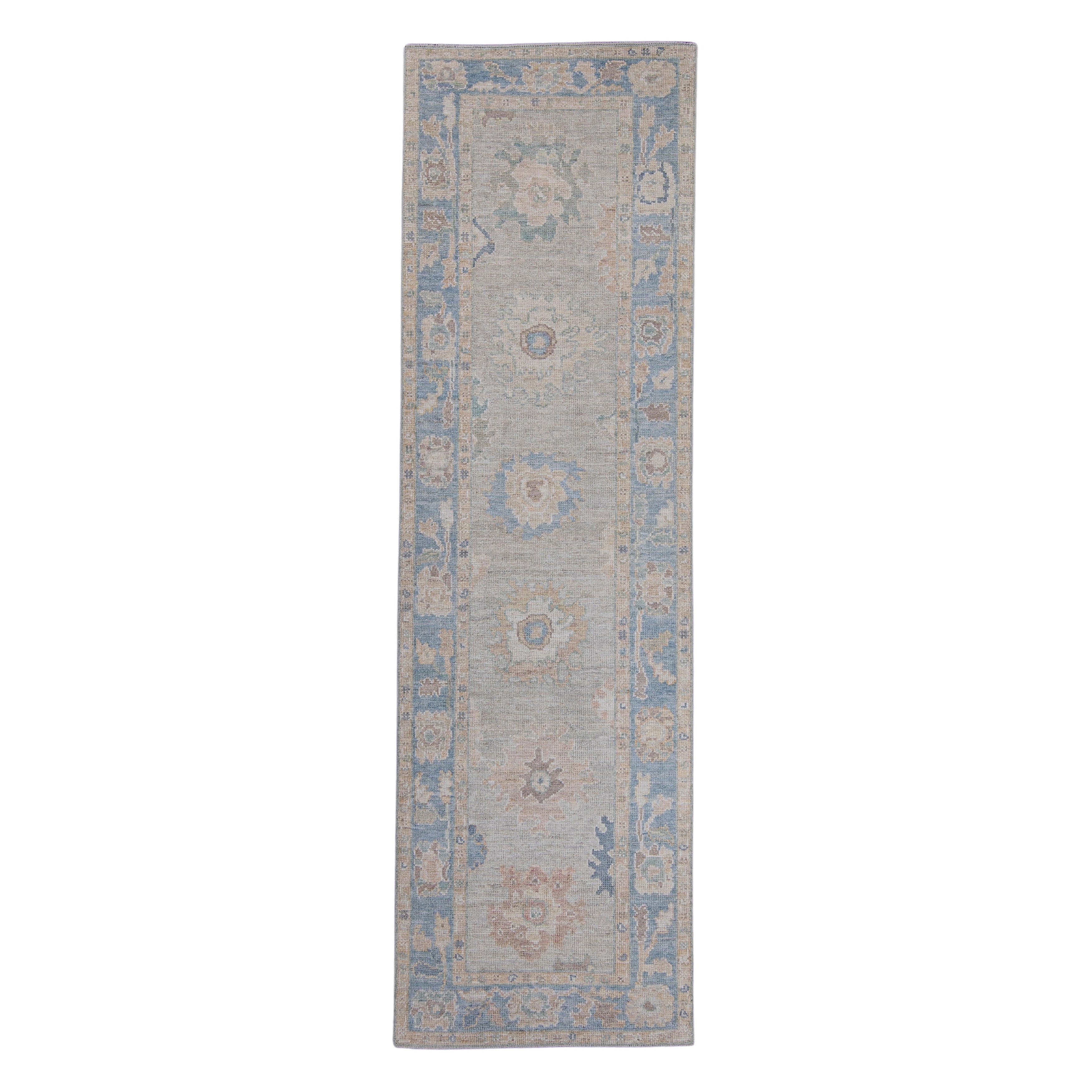 Turkish Oushak Runner Rug 3' x 10'2" #16229