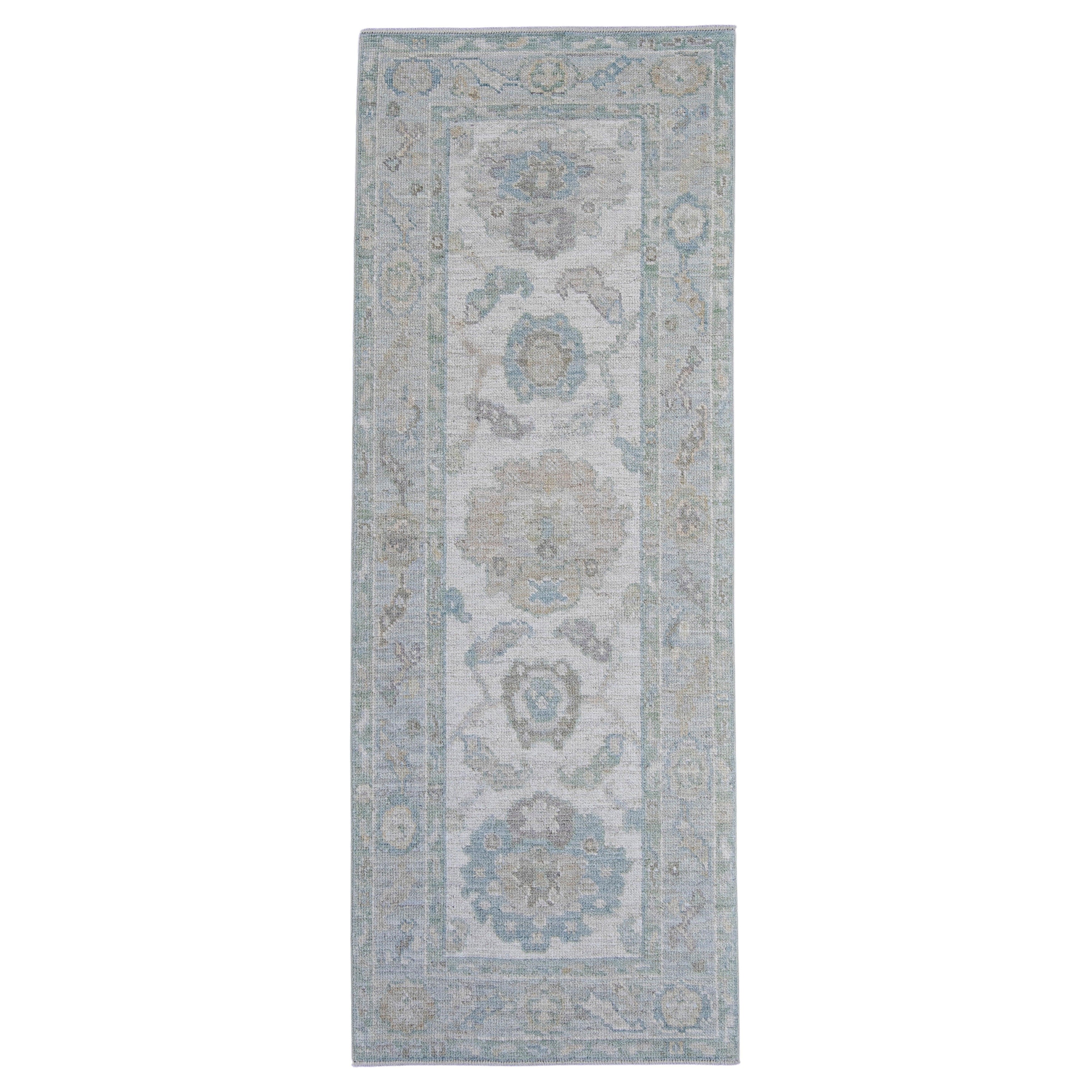 Alfombra turca Oushak 2'5" x 6'7" #16337