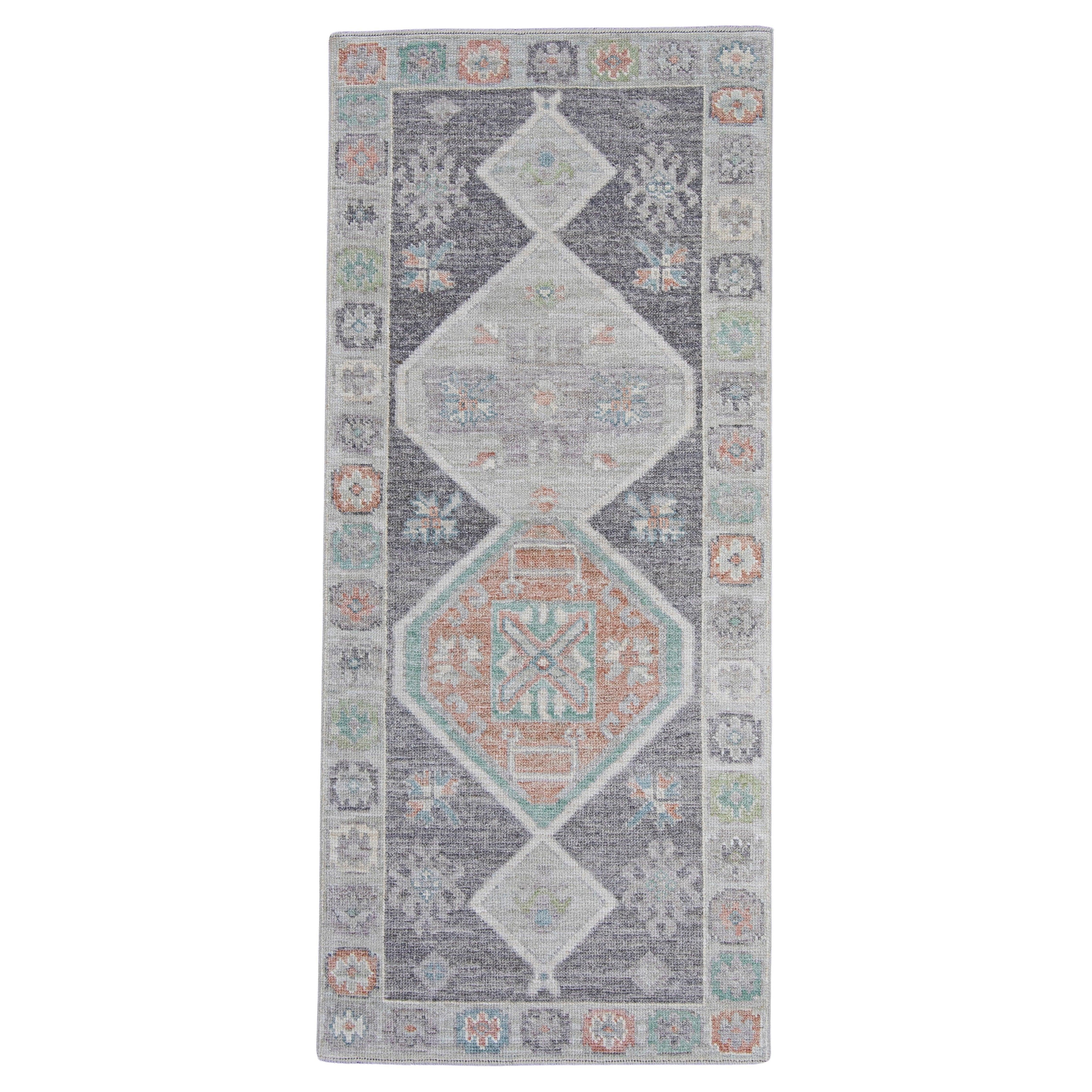 Tappeto Oushak turco 2'11" x 6'9" #16325