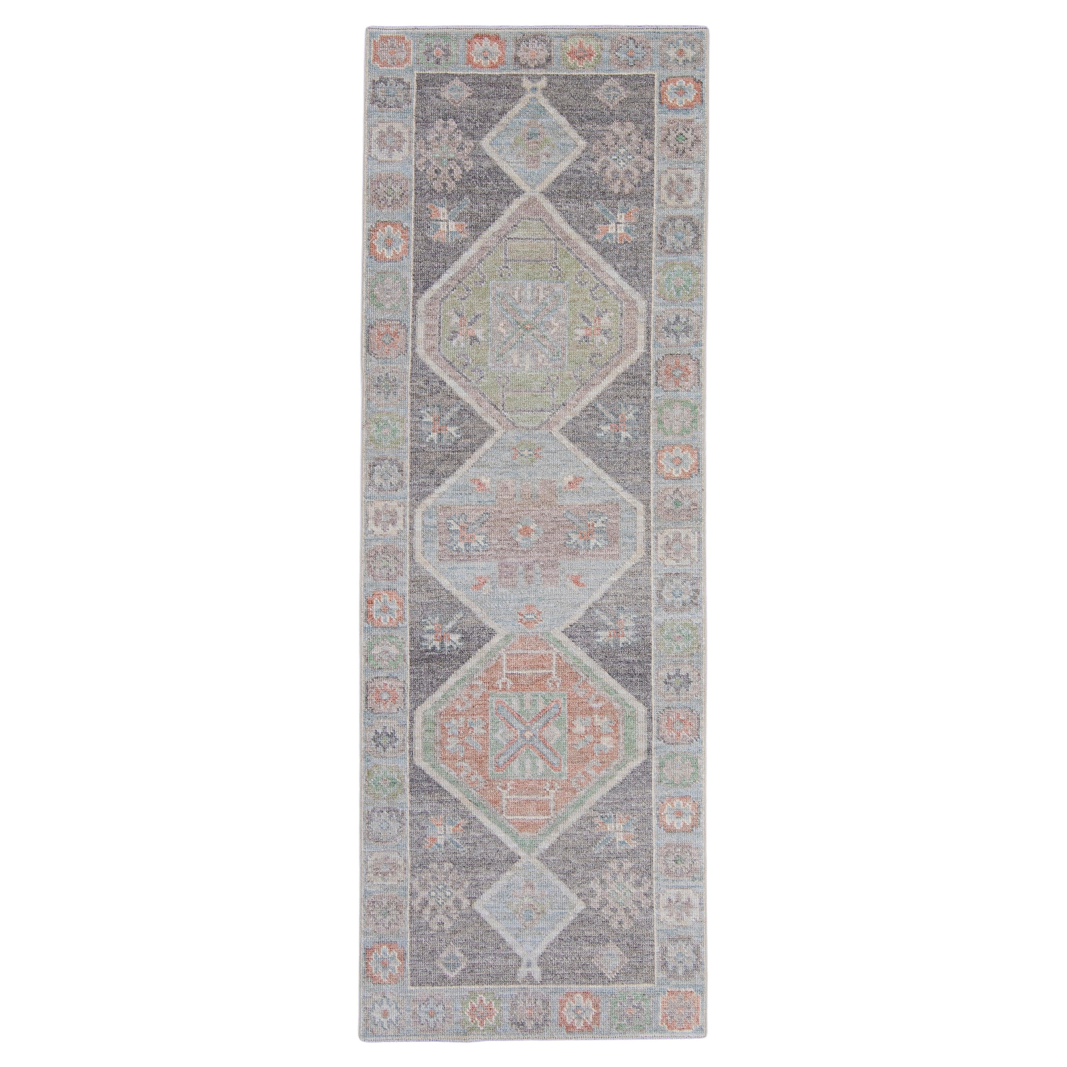 Türkischer Oushak-Läufer 2'8" x 8'3" #16000