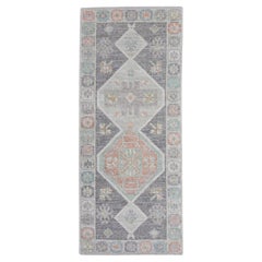 Alfombra turca Oushak 2'10" x 6'8" #16256