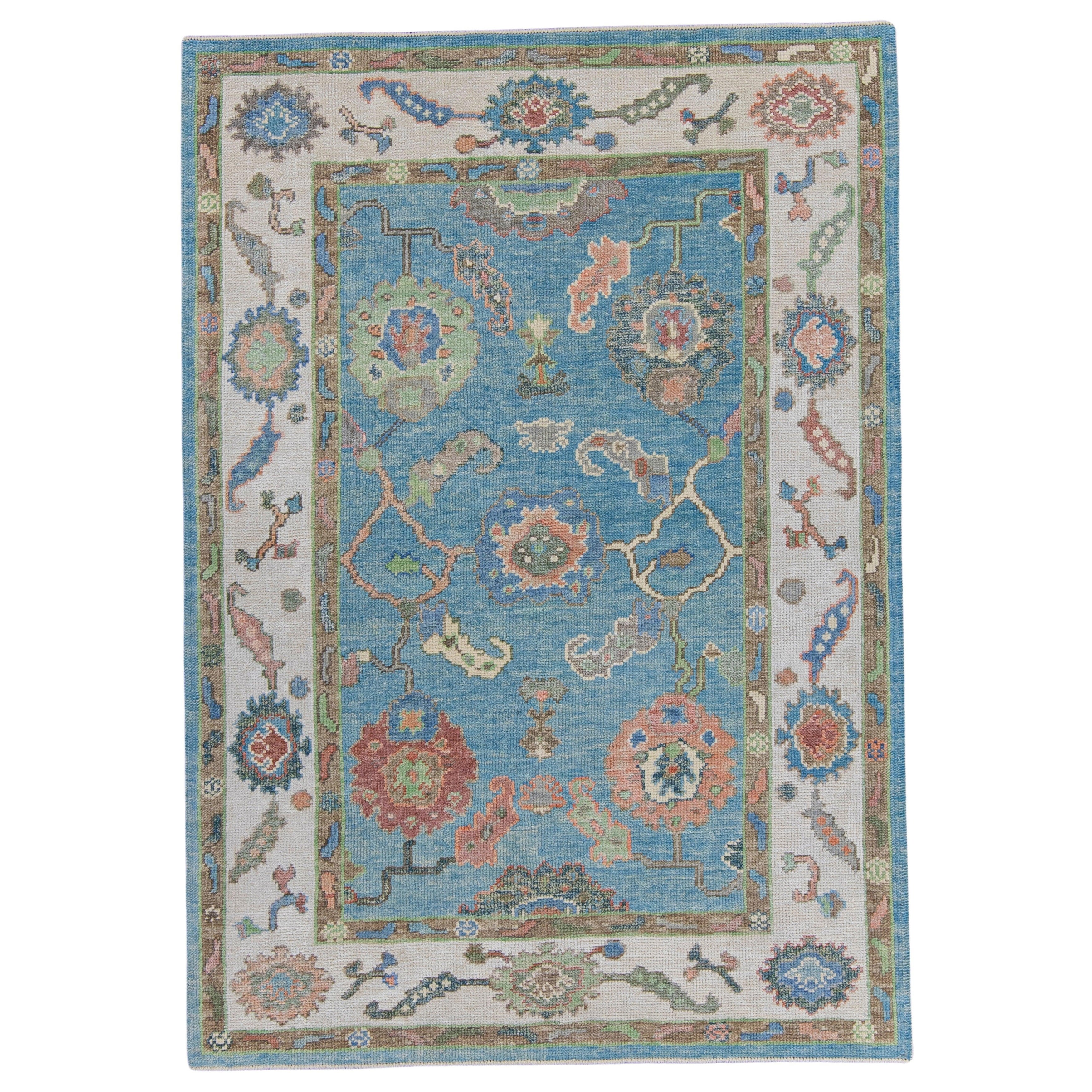 Turkish Oushak Rug 4'1" x 5'11" #16792