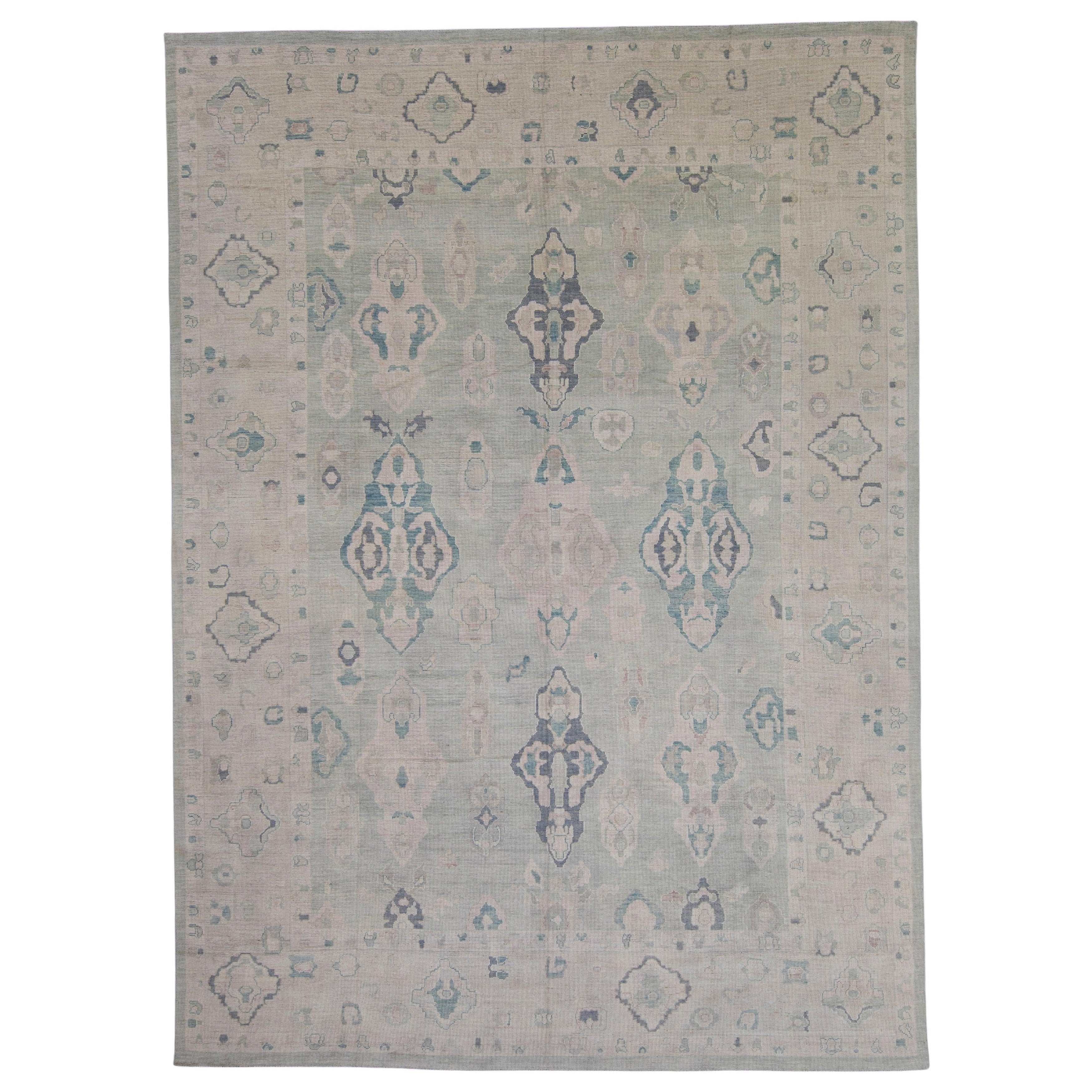 Turkish Oushak Rug 13'6" x 18'8" #16941 For Sale