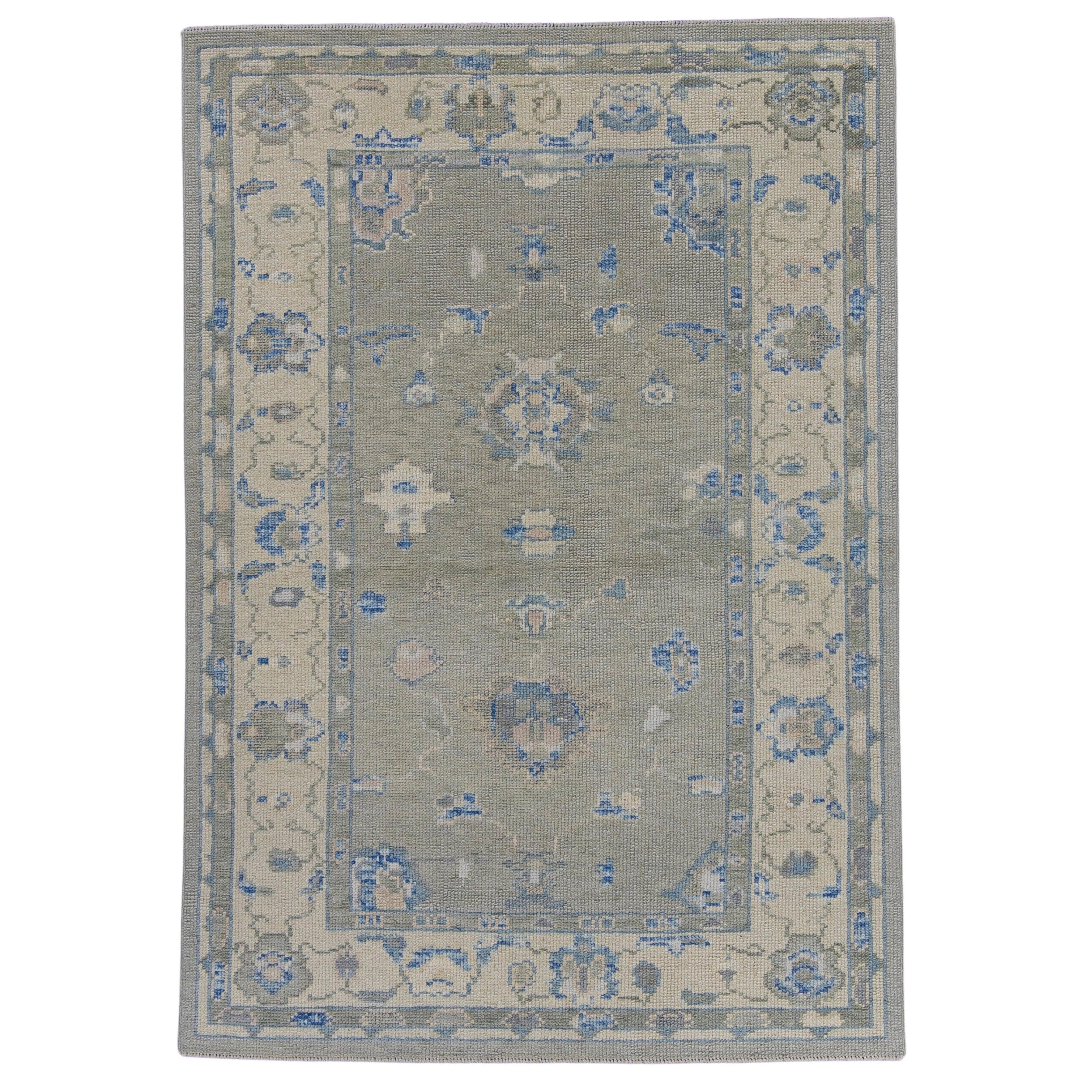Alfombra turca Oushak 3'11" x 5'7" #16589