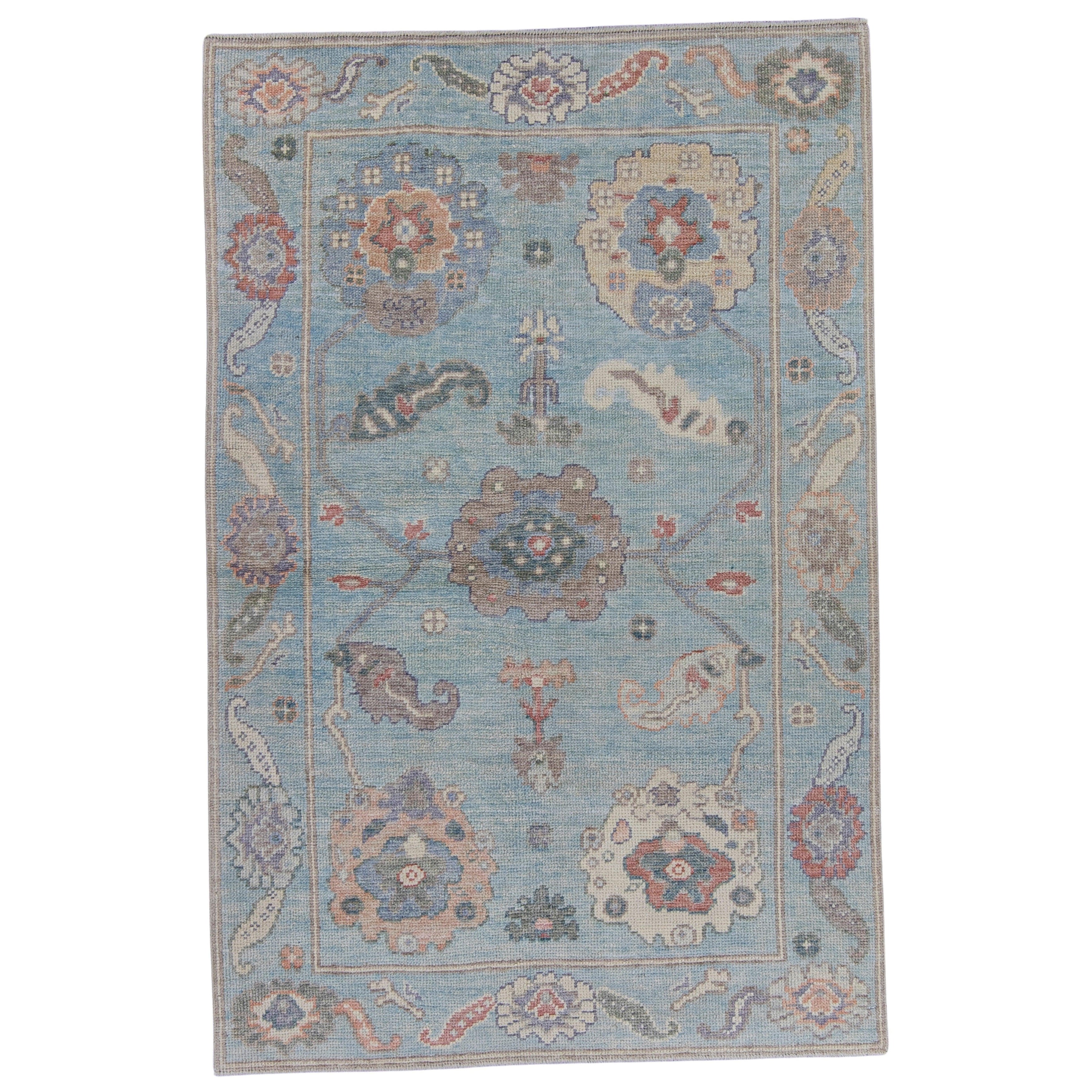 Turkish Oushak Rug 3'9" x 5'8" #16571