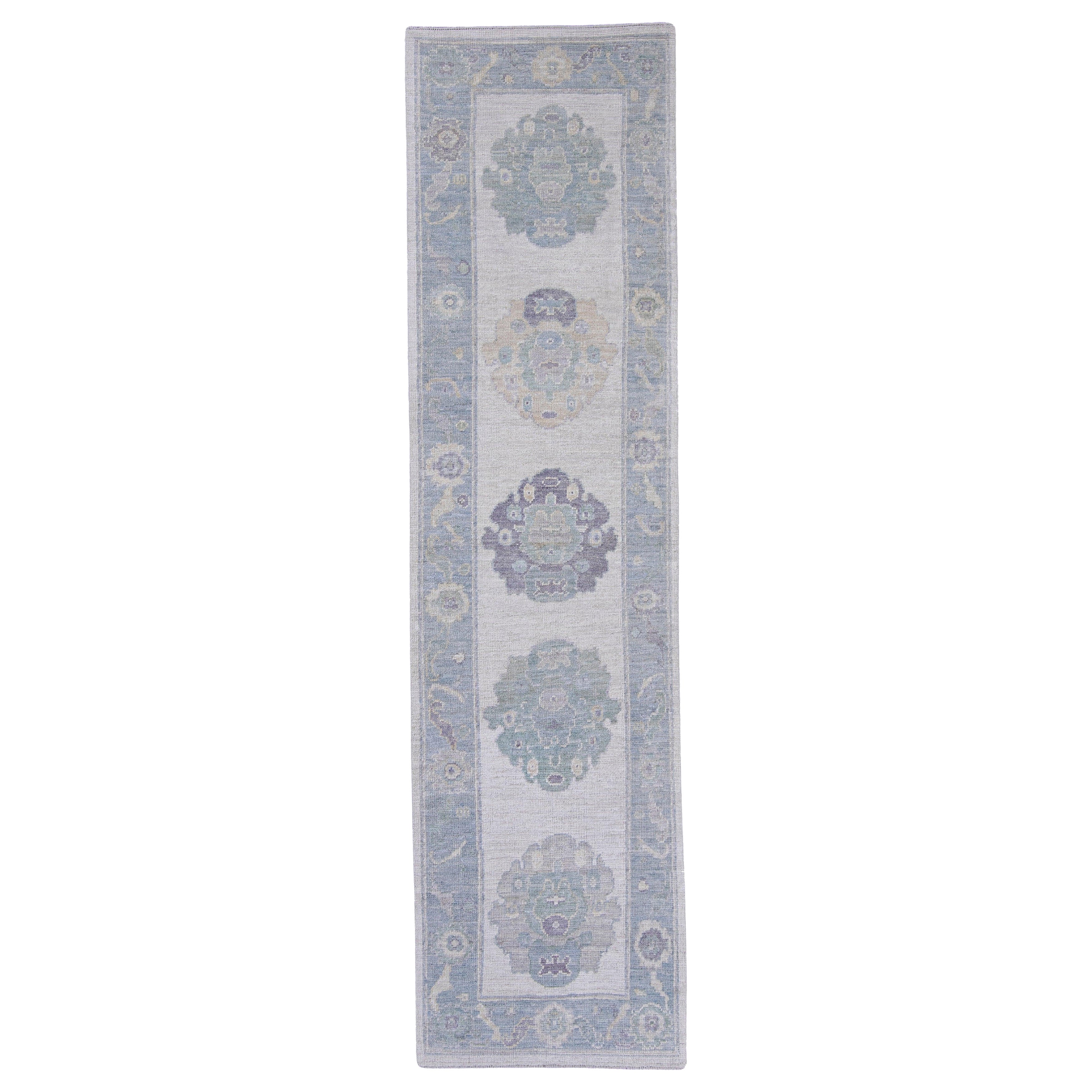 Turkish Oushak Runner Rug 2'8" x 10'1" #16690