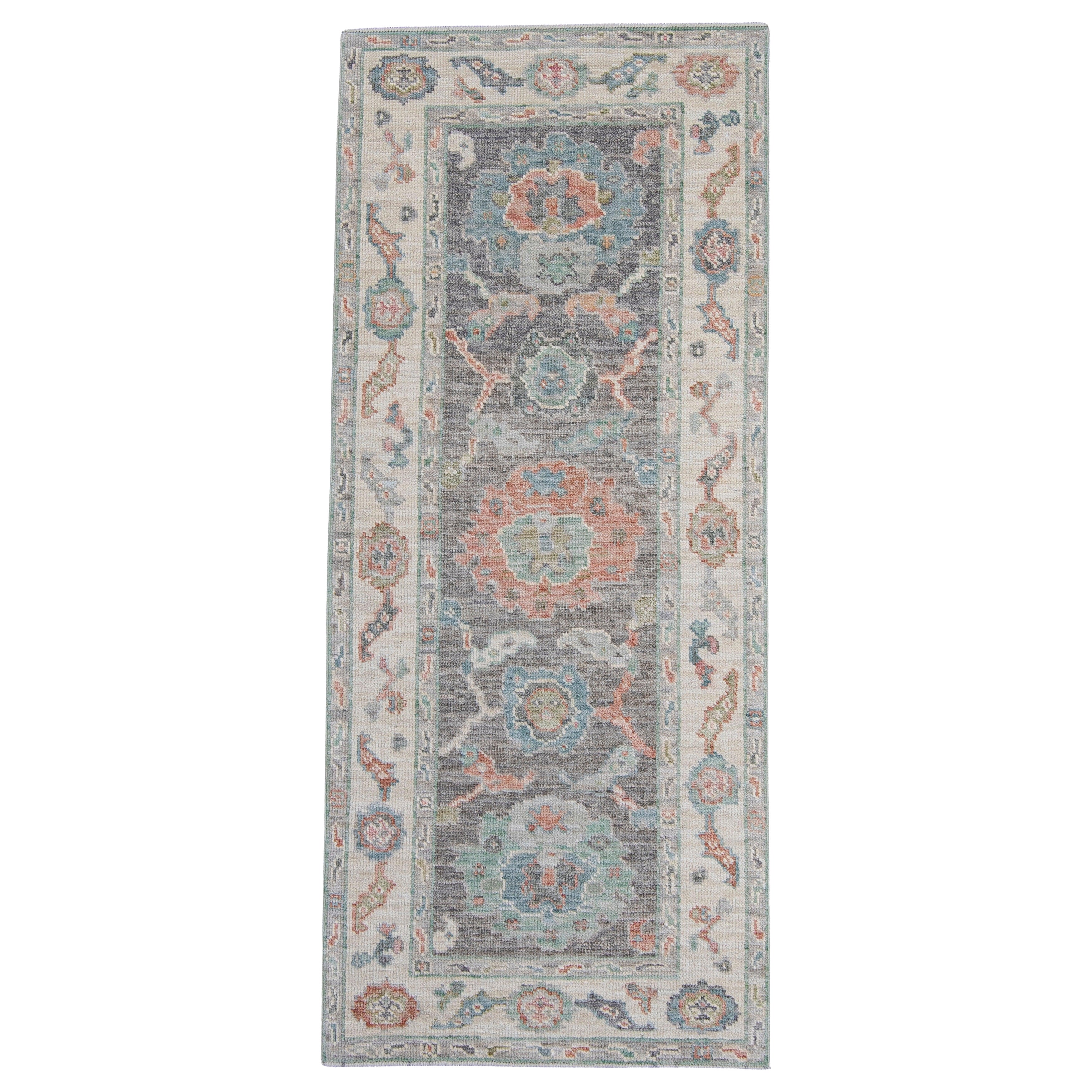 Tapis turc Oushak 2'8" x 6'3" #16249 en vente