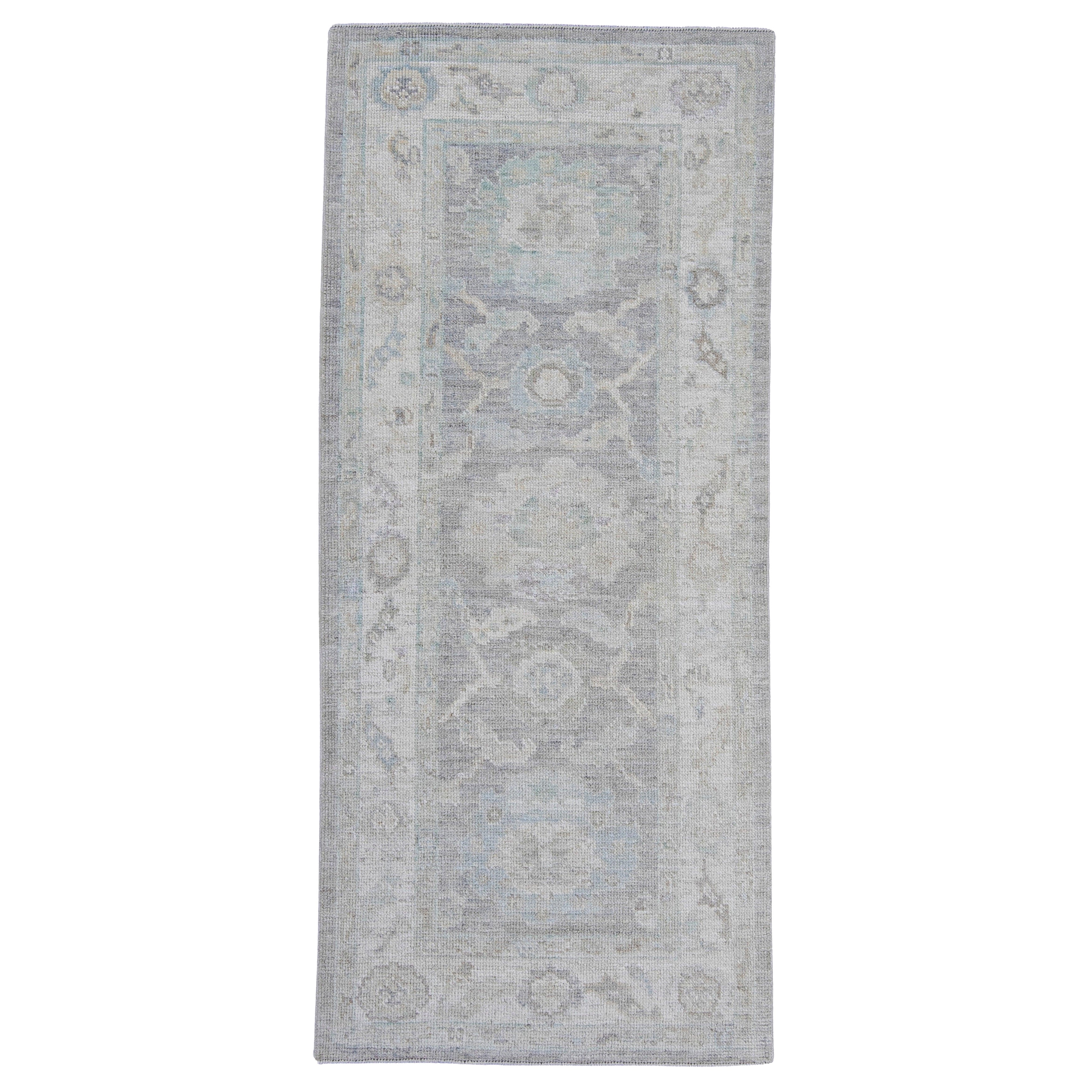 Alfombra turca Oushak 2'8" x 6'1" #16248