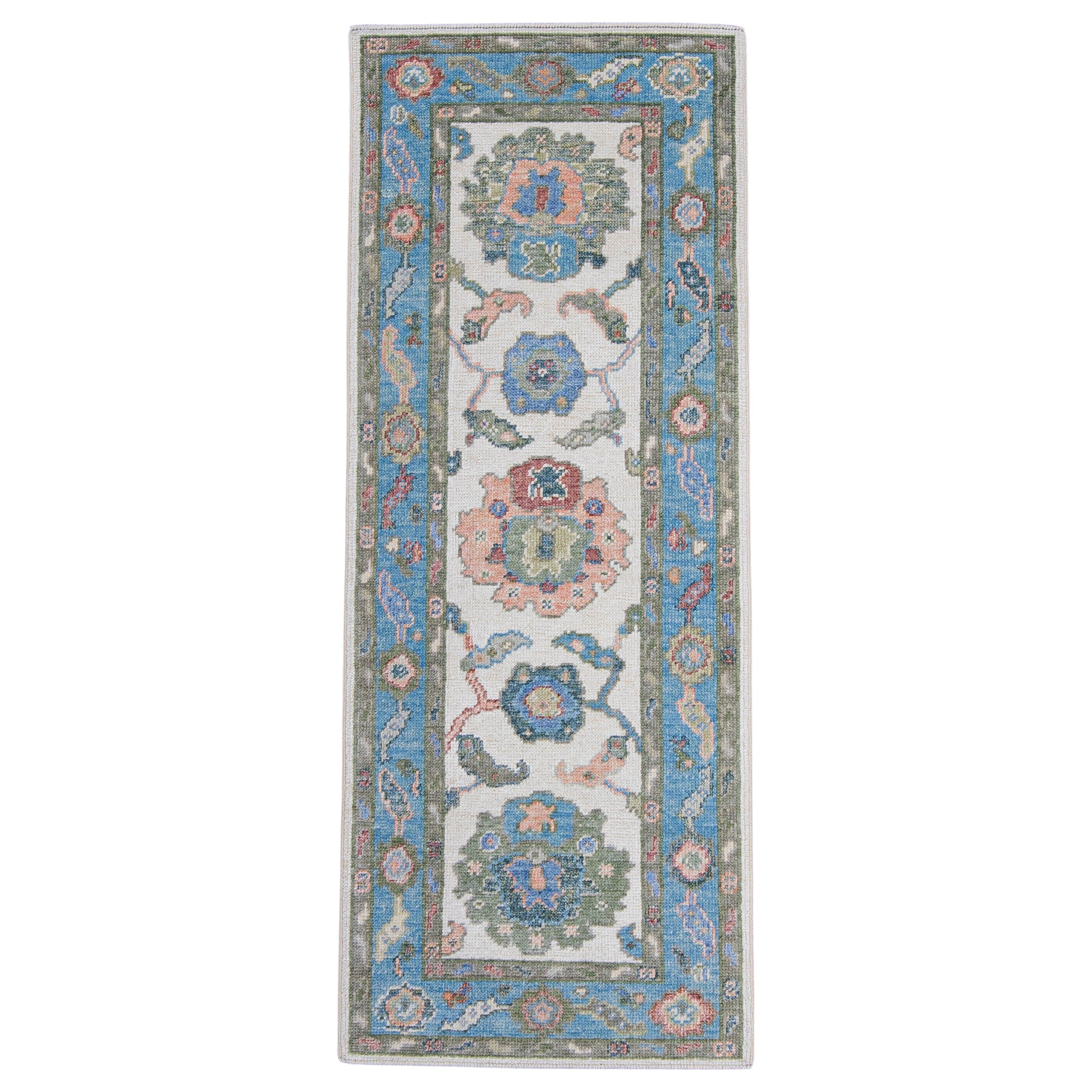 Turkish Oushak Rug 2'4" x 6' #16723