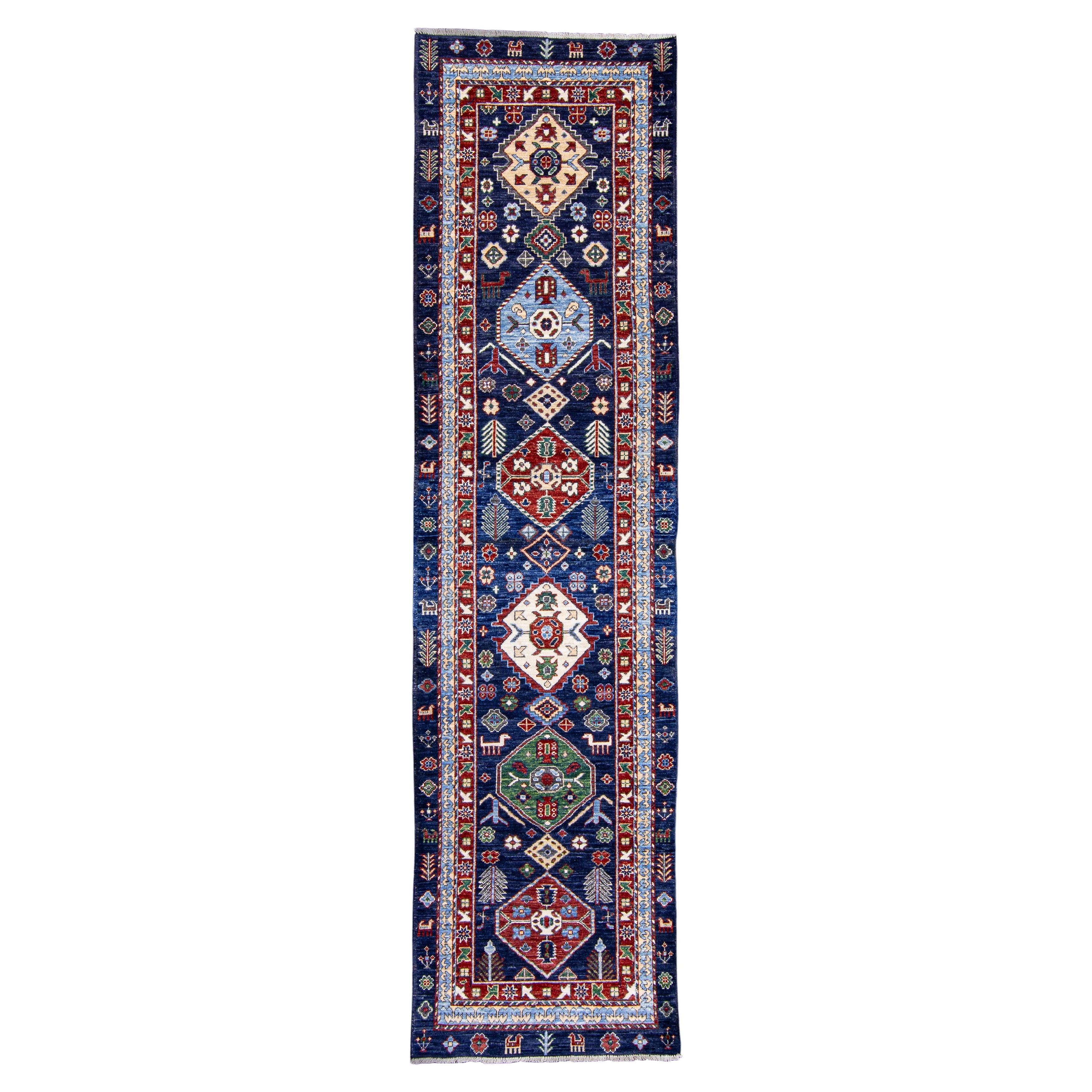 Oriental Hand Knotted Runner Rug 2'8" x 10'1" #AR-9006