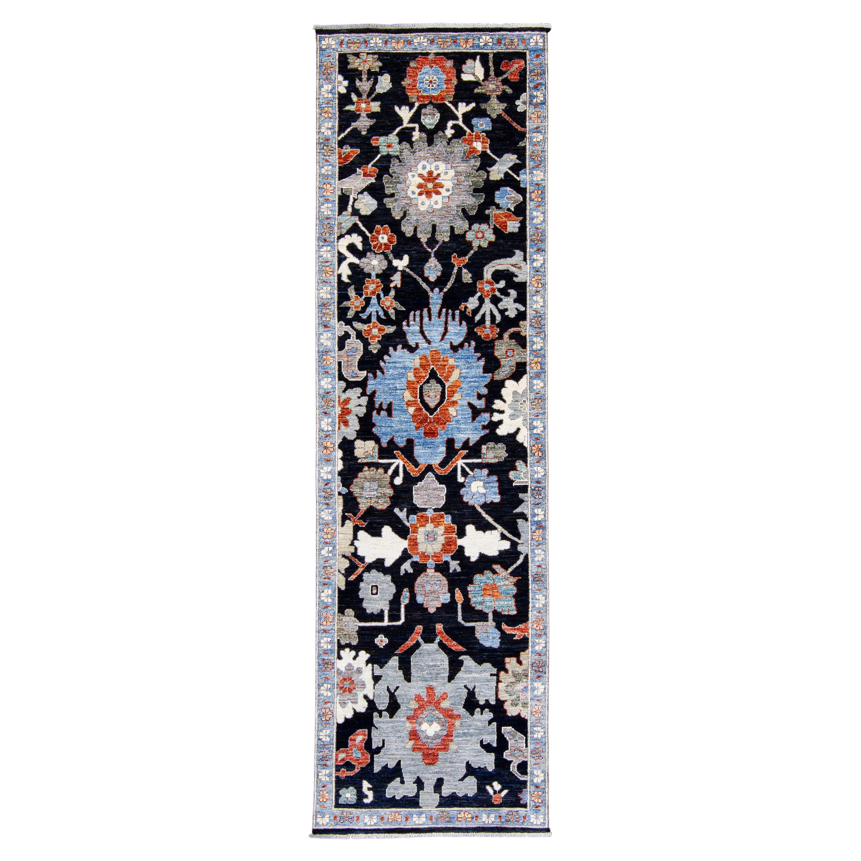Oriental Hand Knotted Rug Runner 2'9" x 9'1" #AR-9001