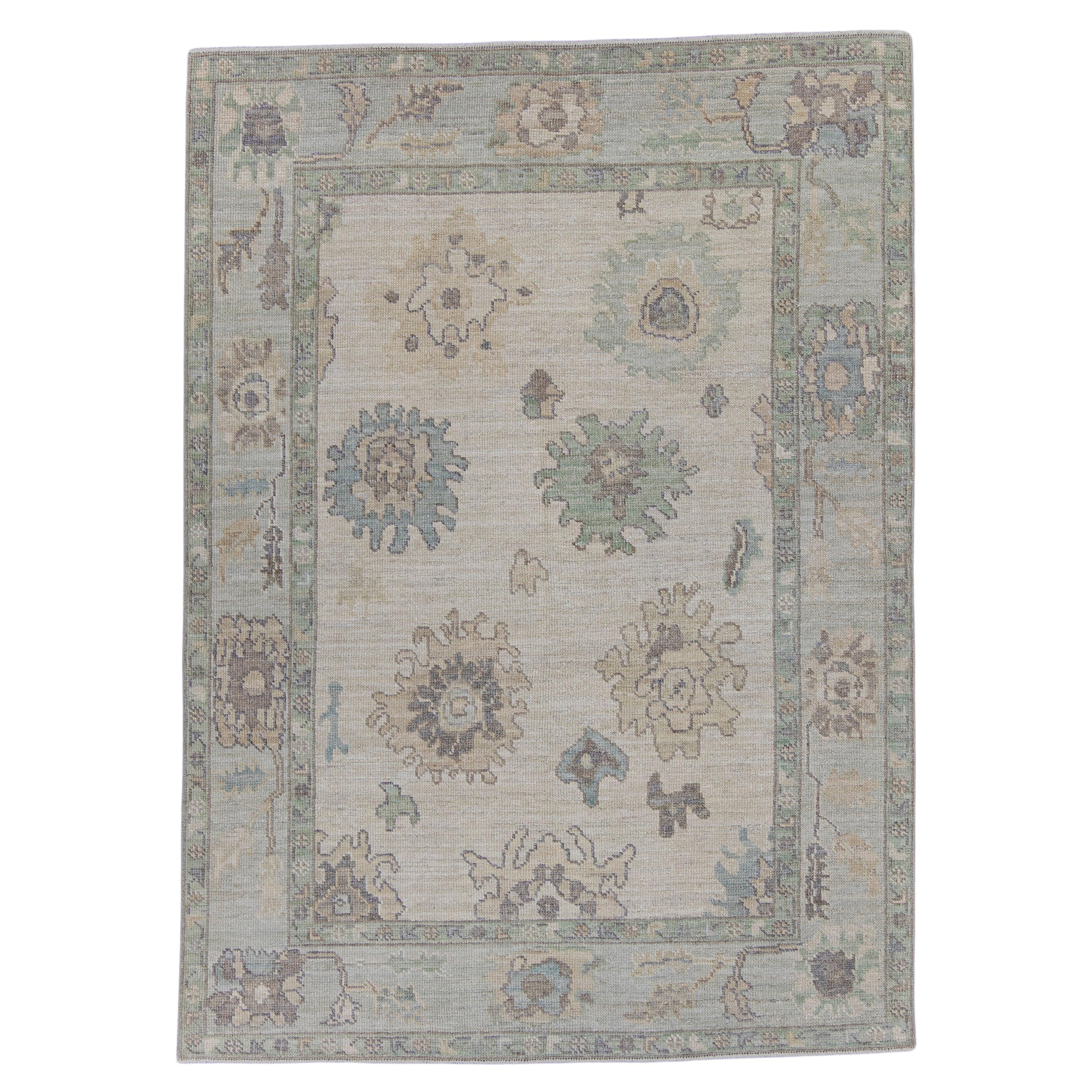 Turkish Oushak Rug 5'1" x 7' #16437