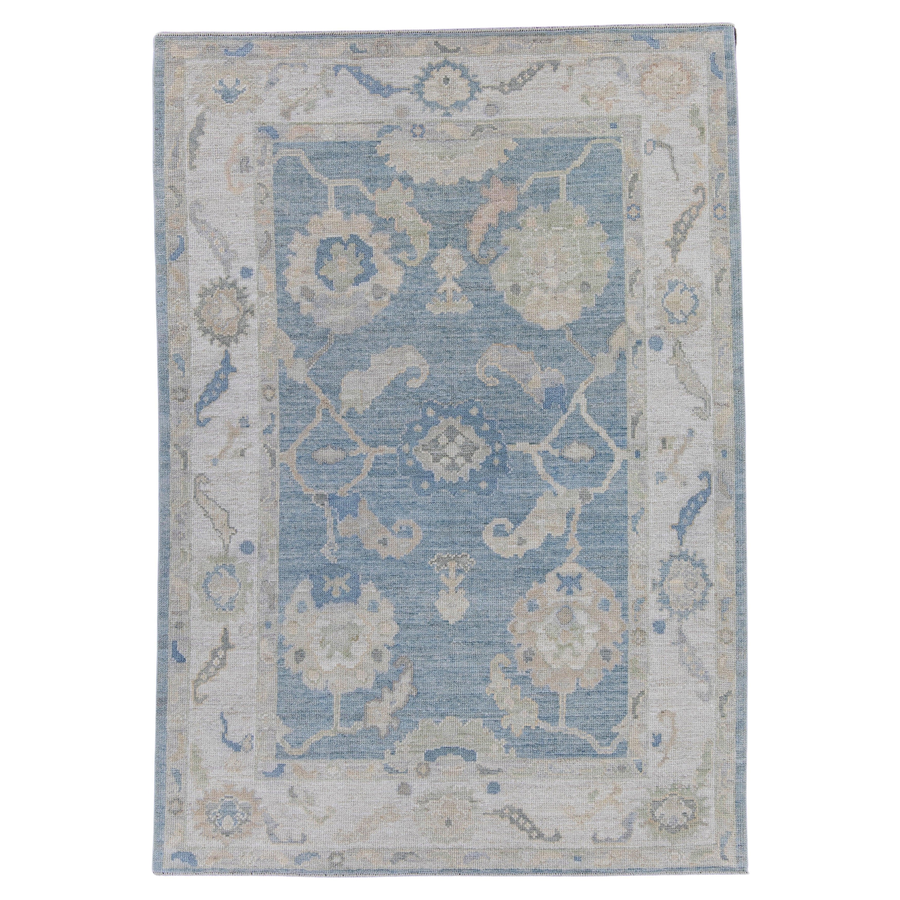 Tapis turc Oushak 4'11" x 7' n° 16434