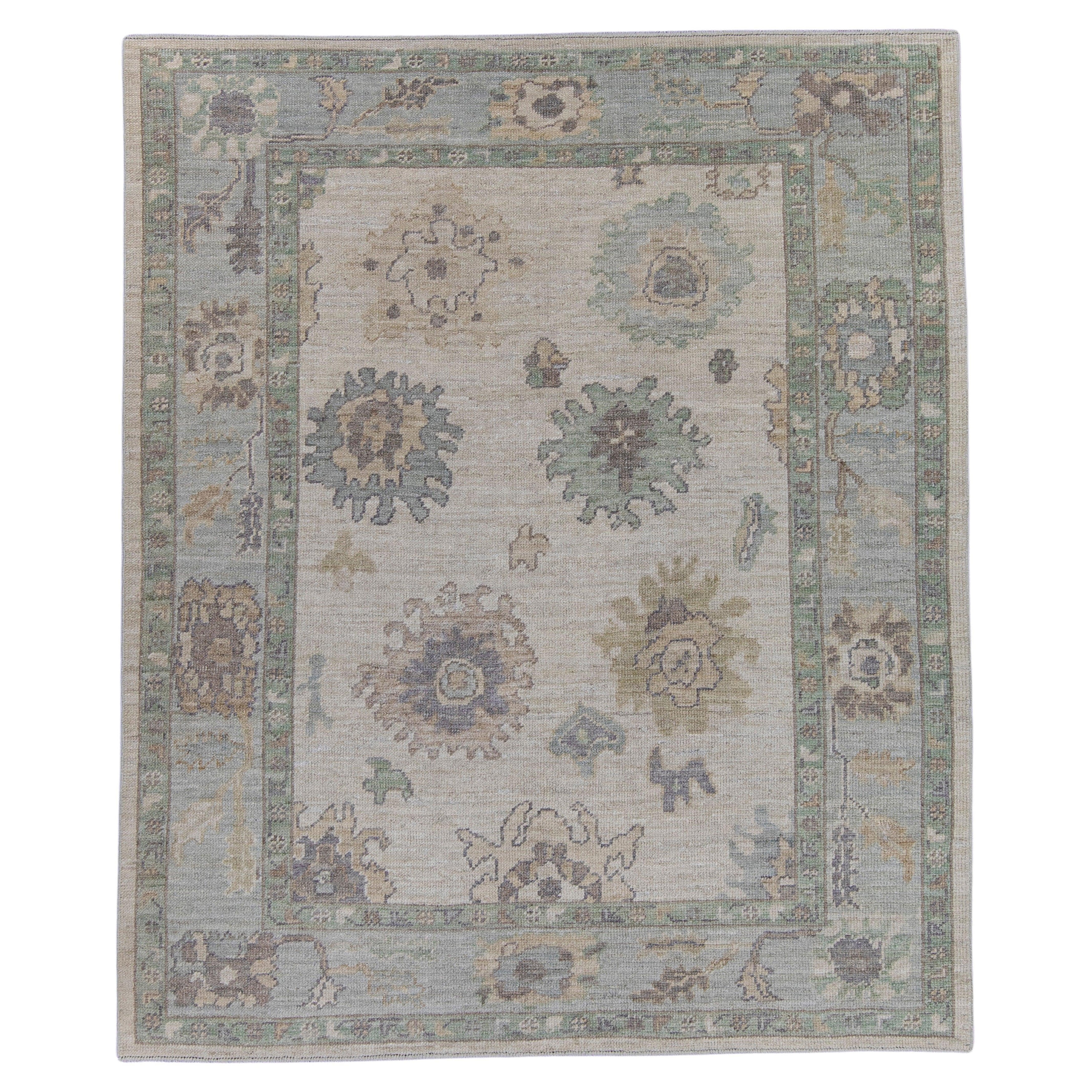 Tapis turc Oushak 5'5" x 6'5" n° 16115