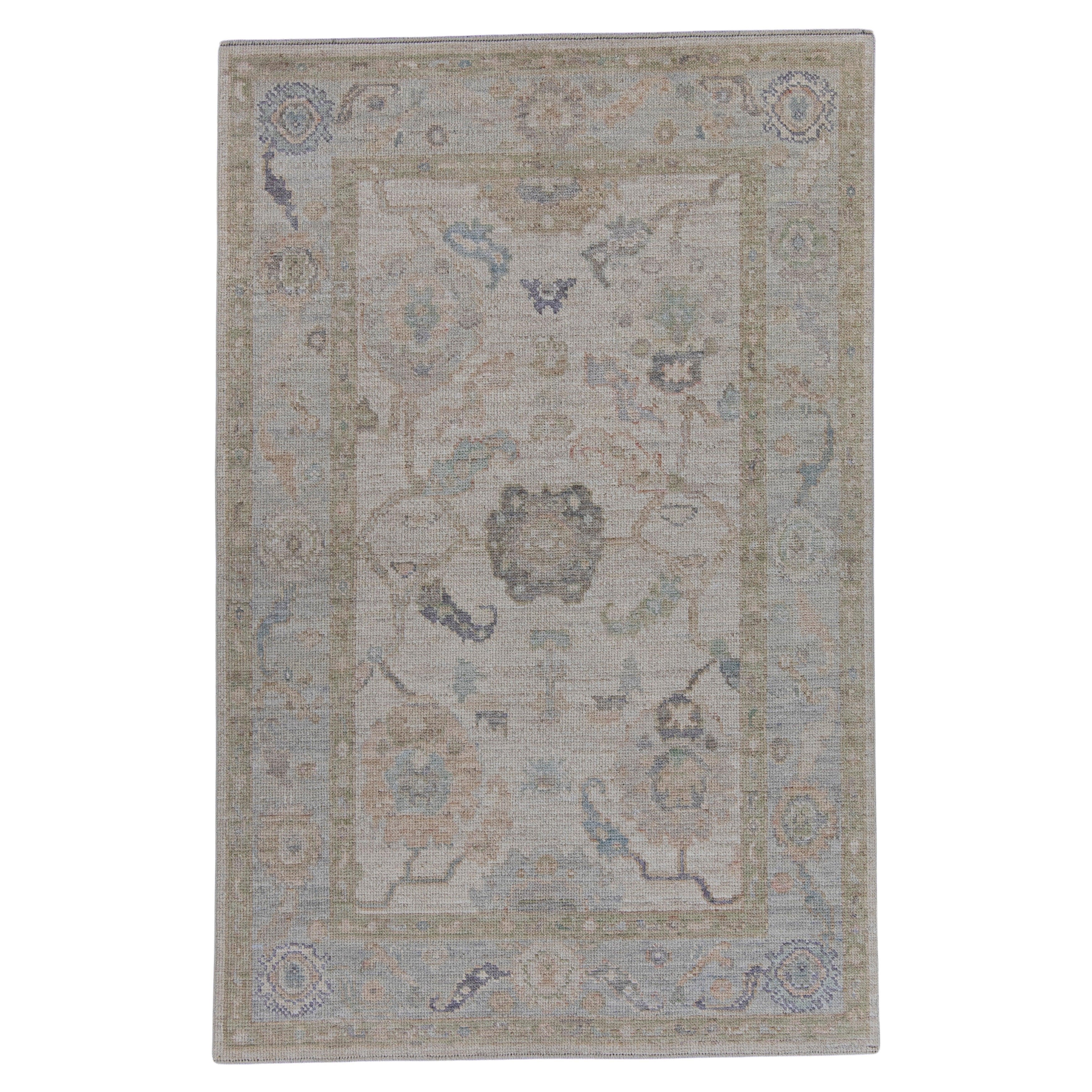 Turkish Oushak Rug 4'1" x 6'3" #16078