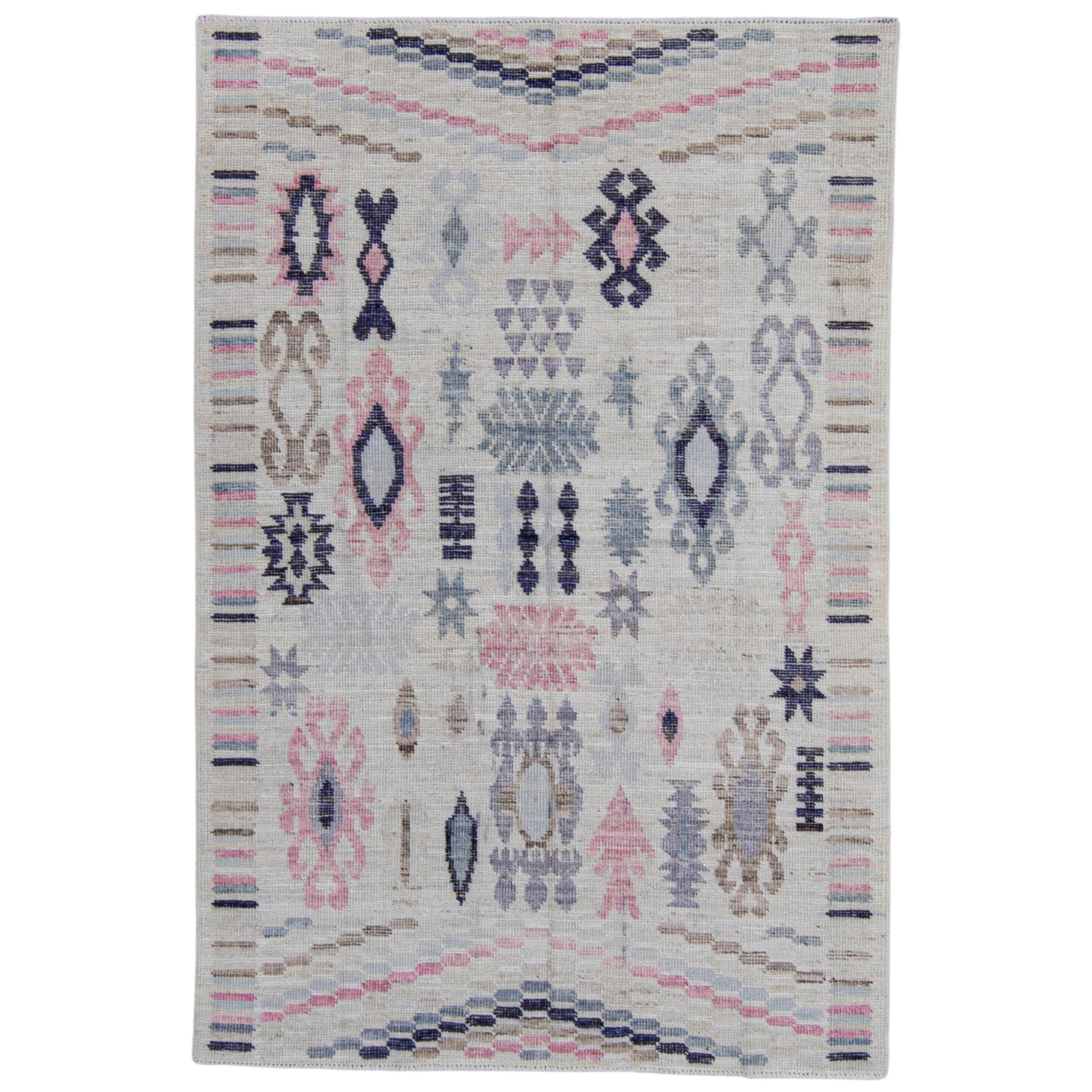 Turkish Oushak Rug 4'2" x 6'3" #16999