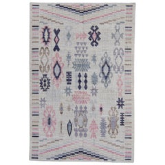 Alfombra turca Oushak 4'2" x 6'3" #16999