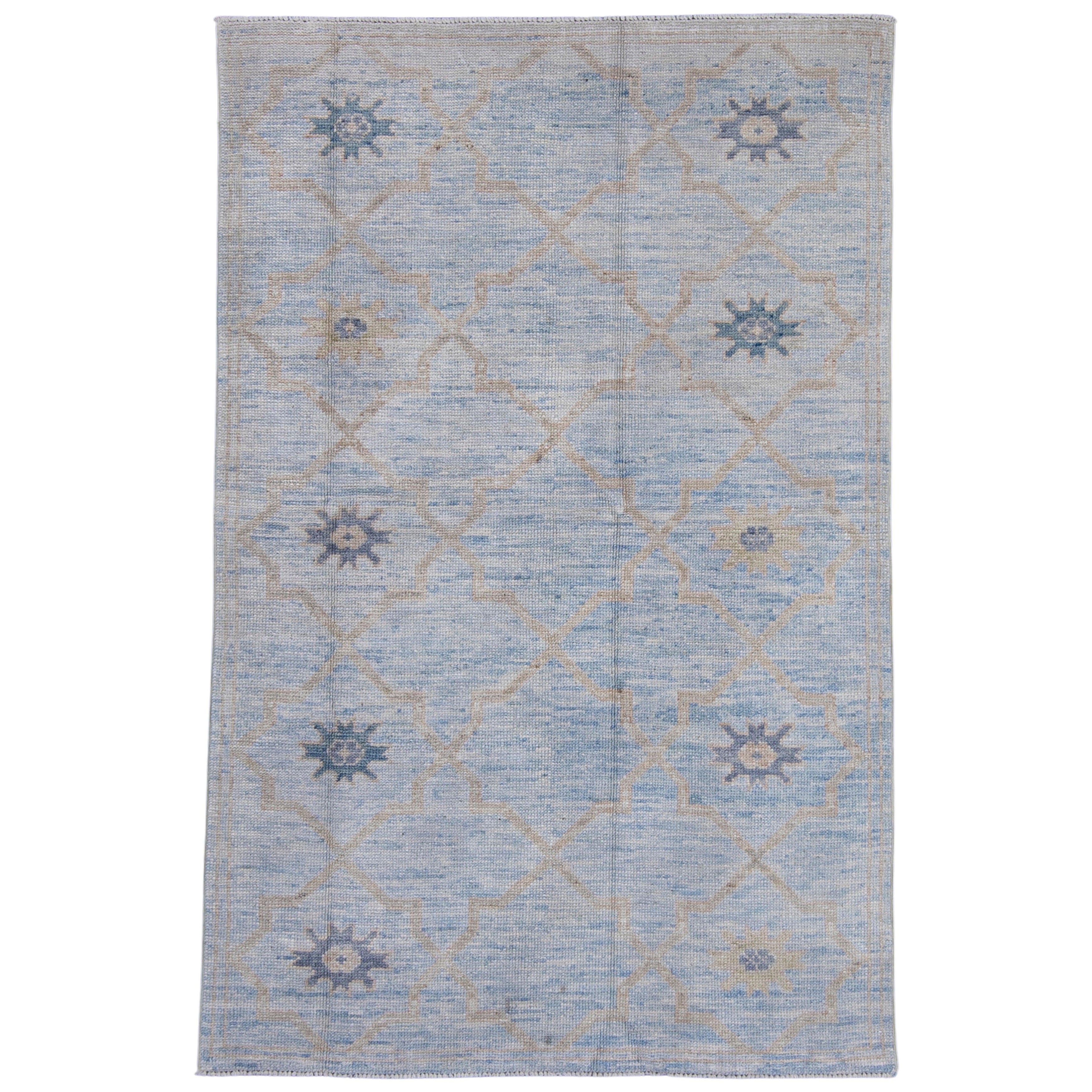 Tapis turc Oushak 4' x 6'3" n° 16980
