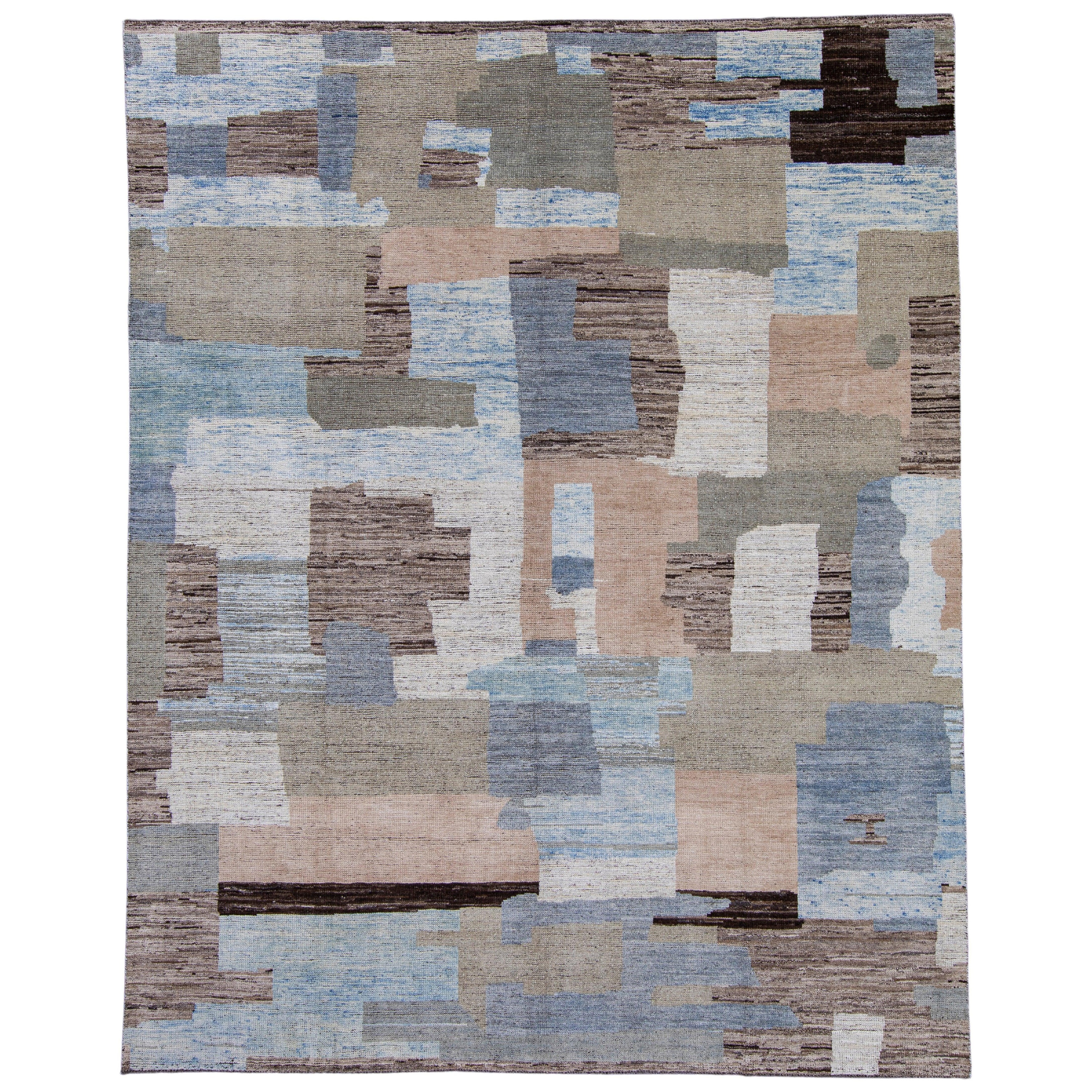 Tappeto moderno annodato a mano 8'2" x 10'4" #16880