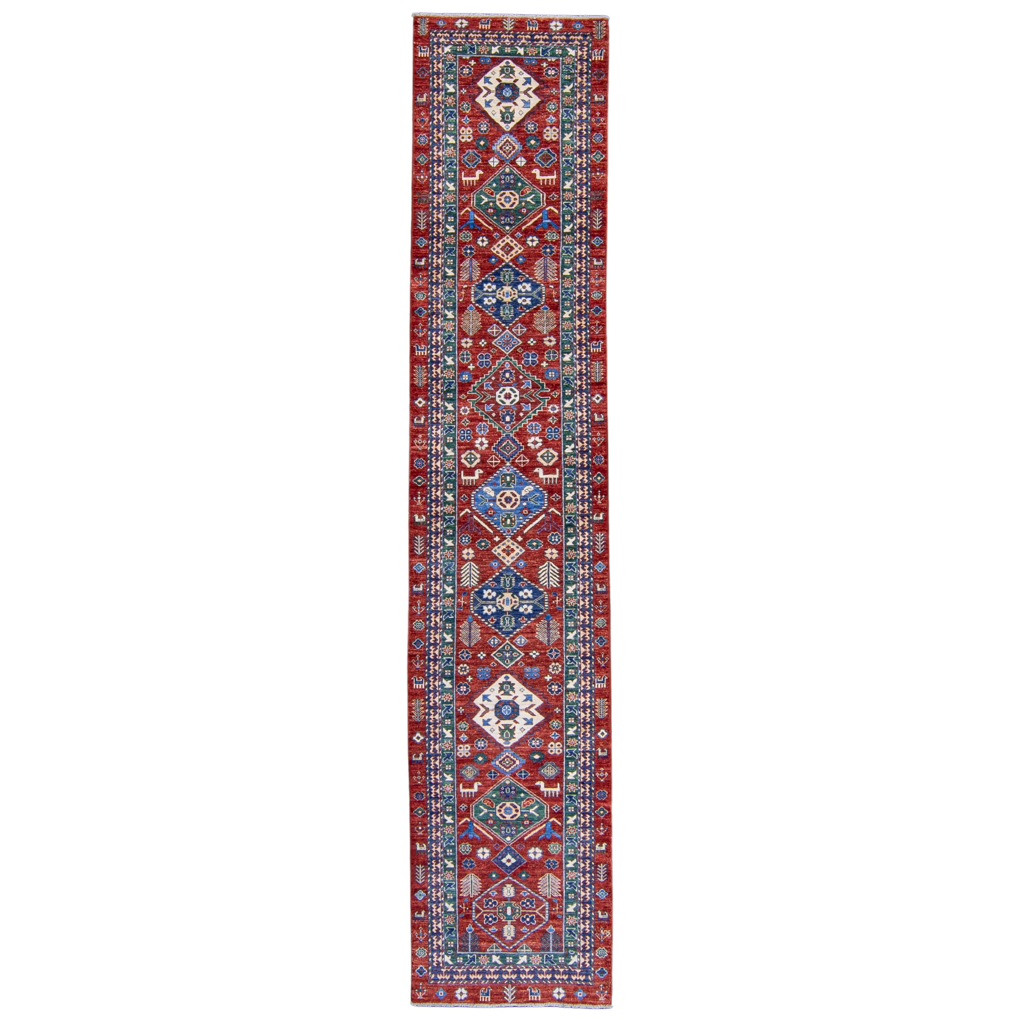 Oriental Hand Knotted Runner Rug 2'8" x 13'8" #AR-9004