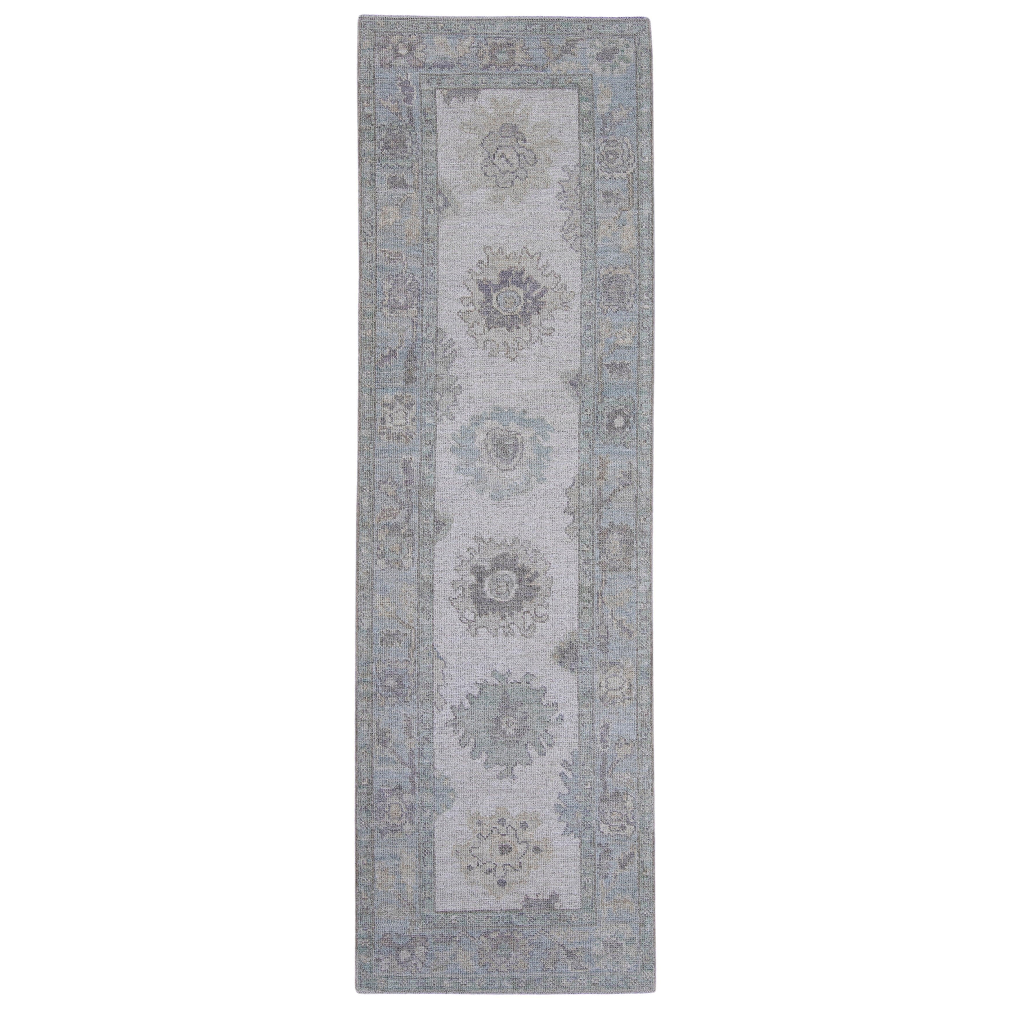 Turkish Oushak Runner Rug 3'1" x 9'11" #16304
