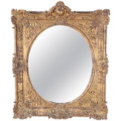 Antique French Gilt Carved Mirror
