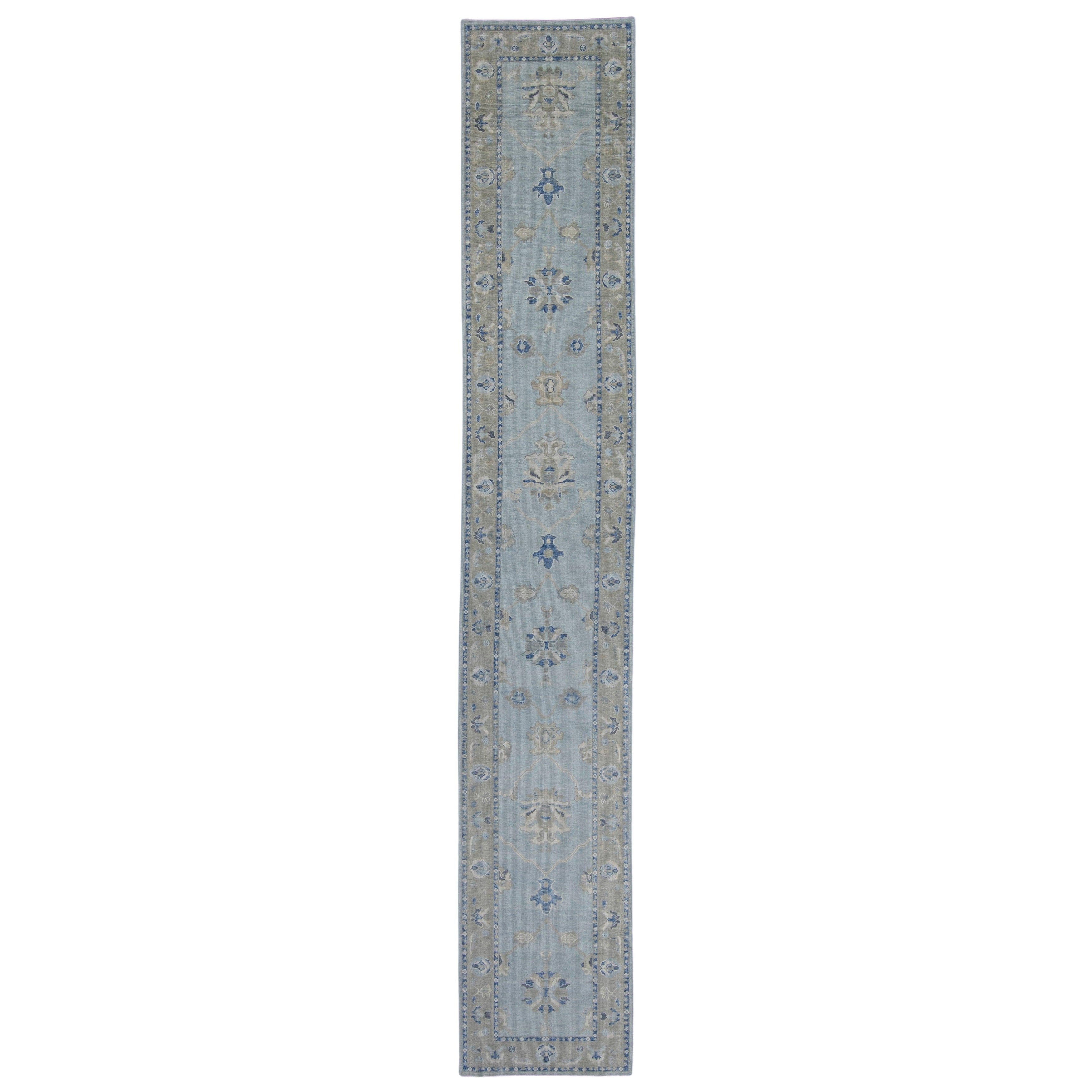 Tappeto Oushak Runner turco 2'11" x 17'8" #16556