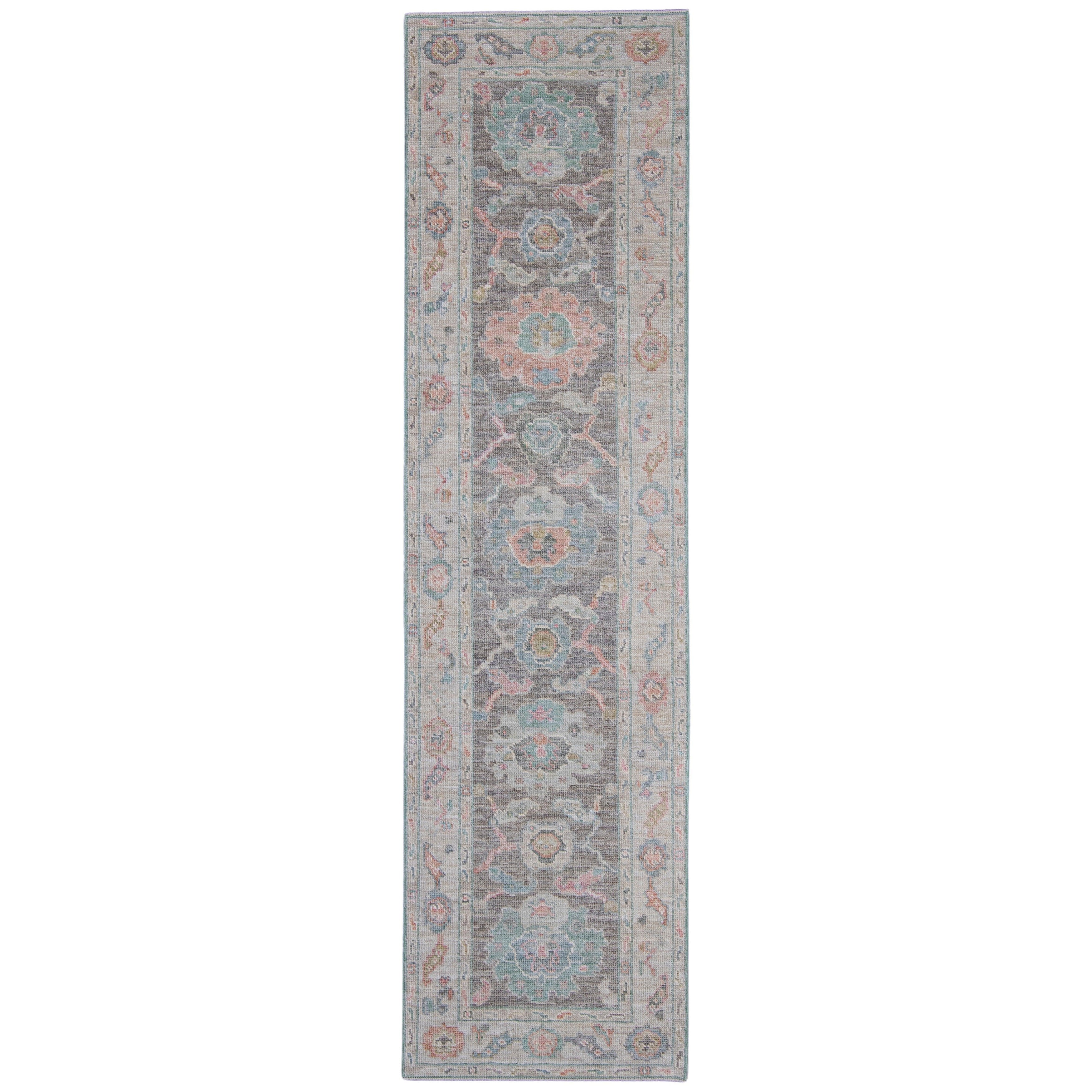 Turkish Oushak Runner Rug 2'8" x 10' #16251 For Sale