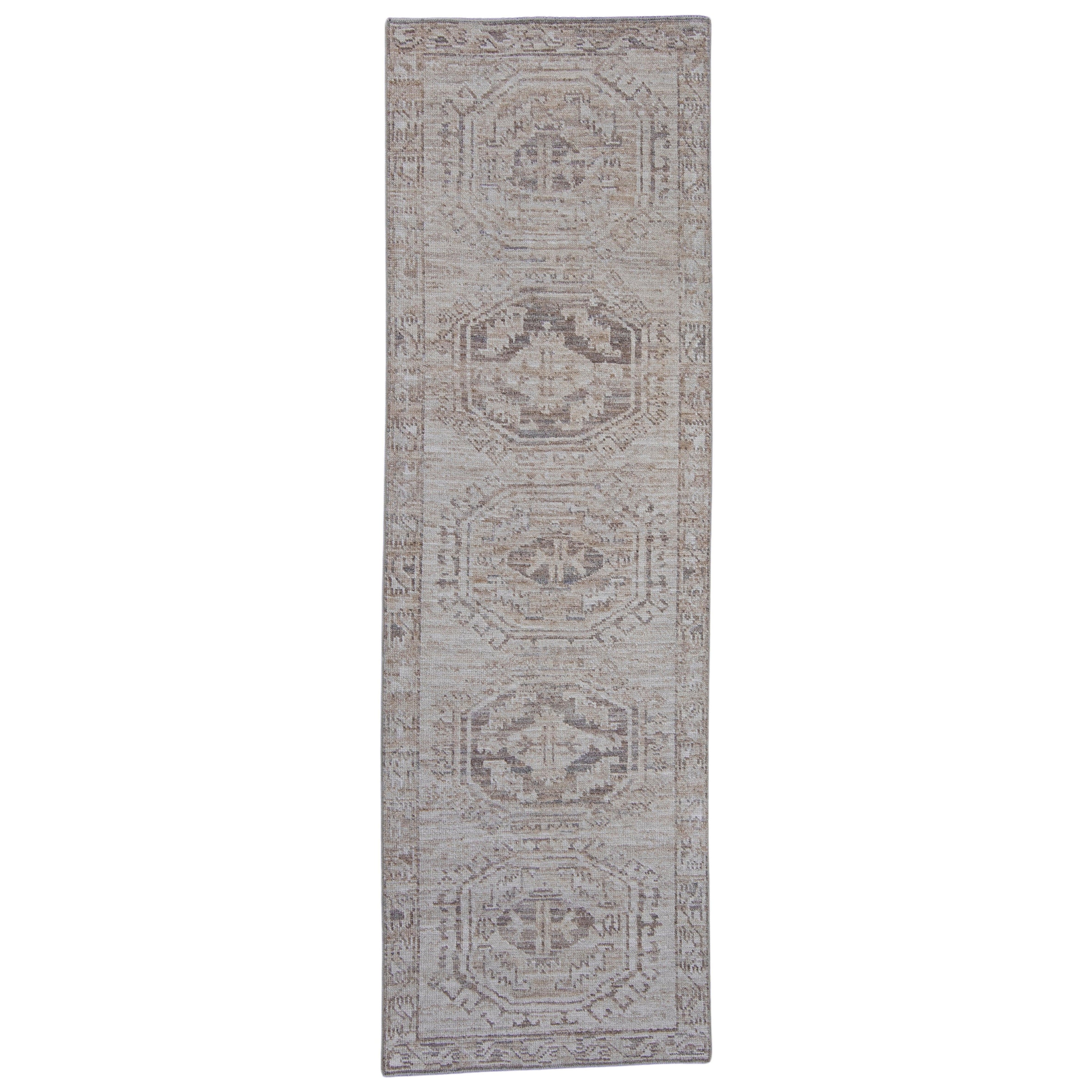 Turkish Oushak Rug 2'8" x 8'6" #16832 For Sale