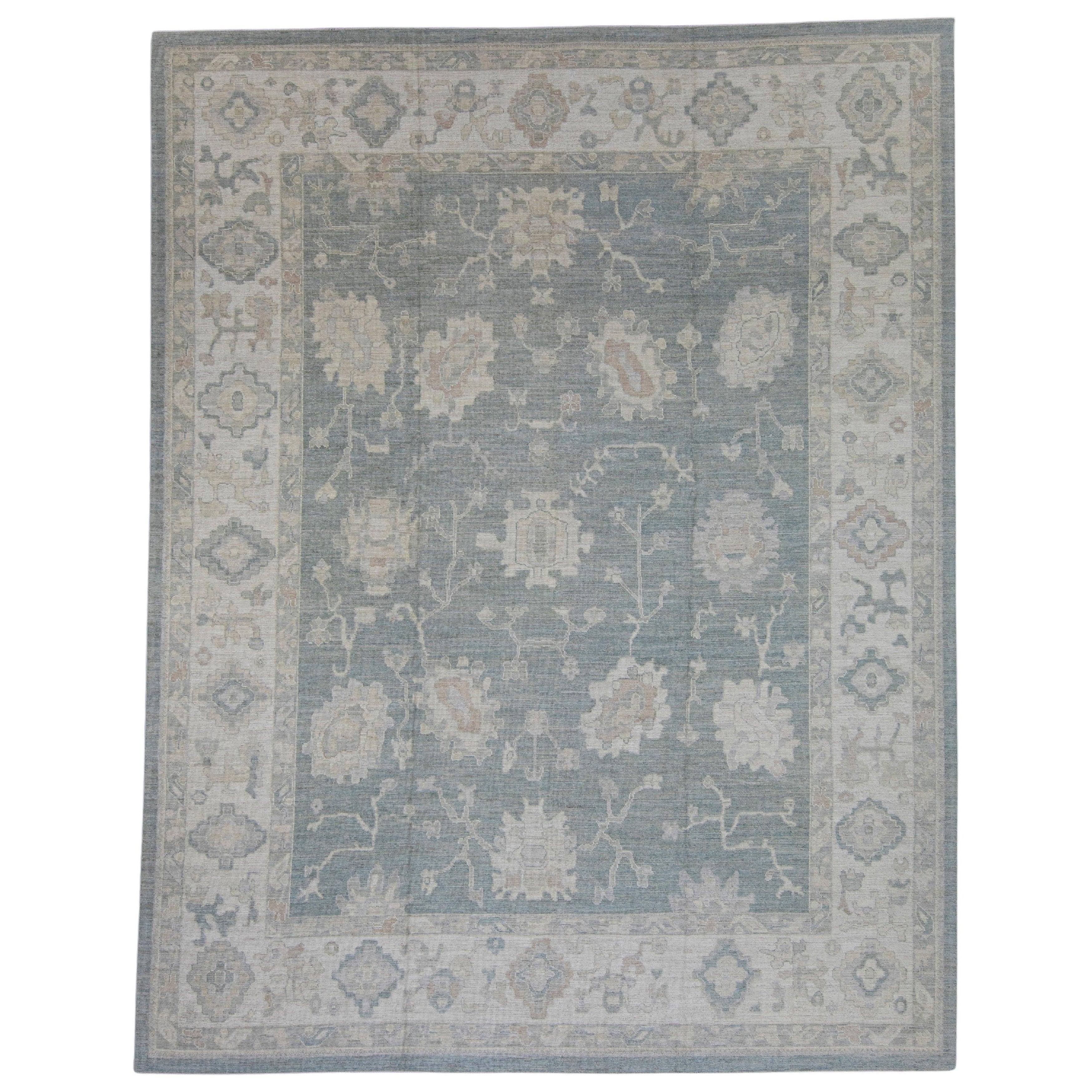 Alfombra turca Oushak 12' x 15'4" #16131 en venta